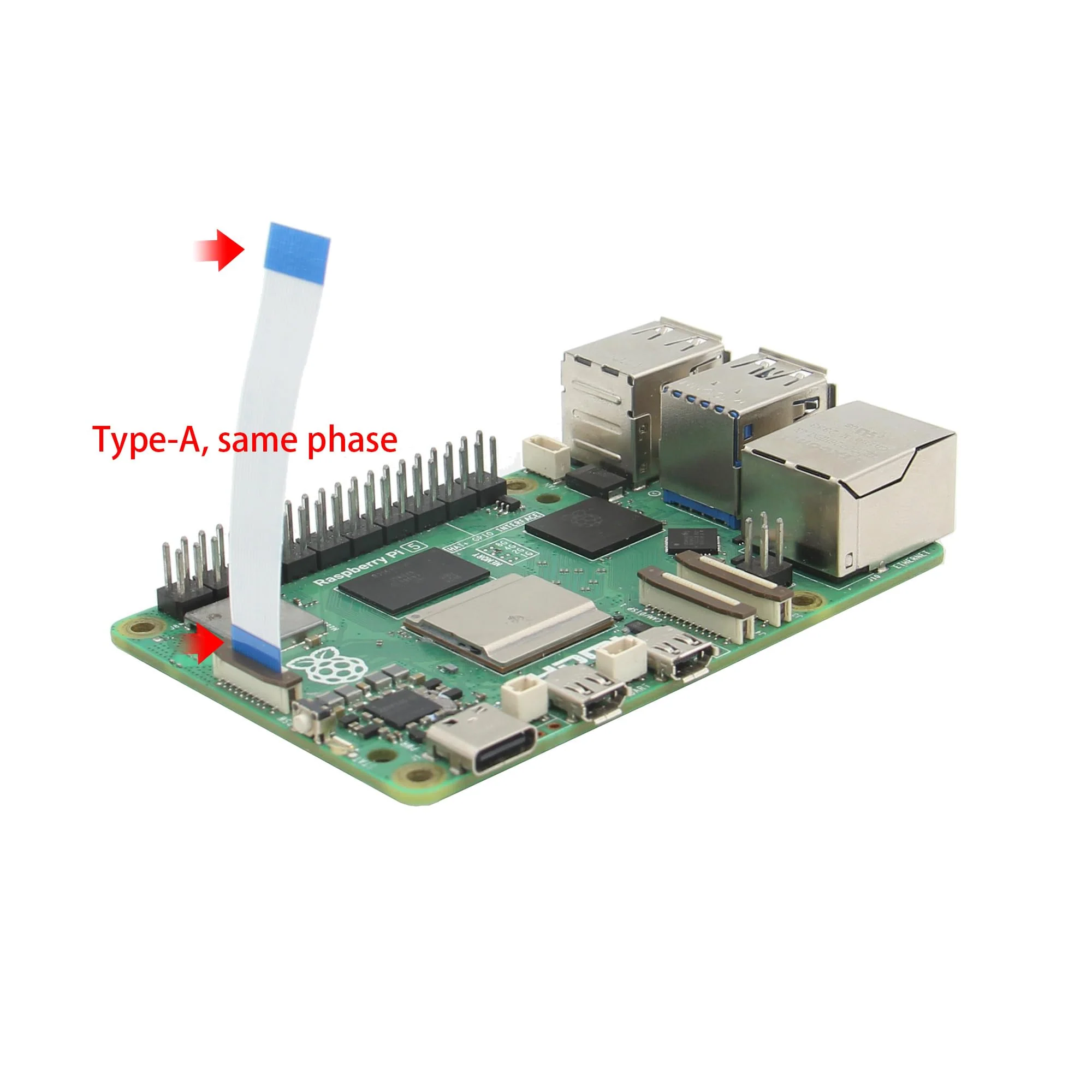 Geekworm 16Pin 0.5mm Pitch PCIe FFC Ribbon Cable Set 30mm/50mm/80mm for Raspberry Pi 5 & PCIe to NVMe SSD Adapter - Image 4