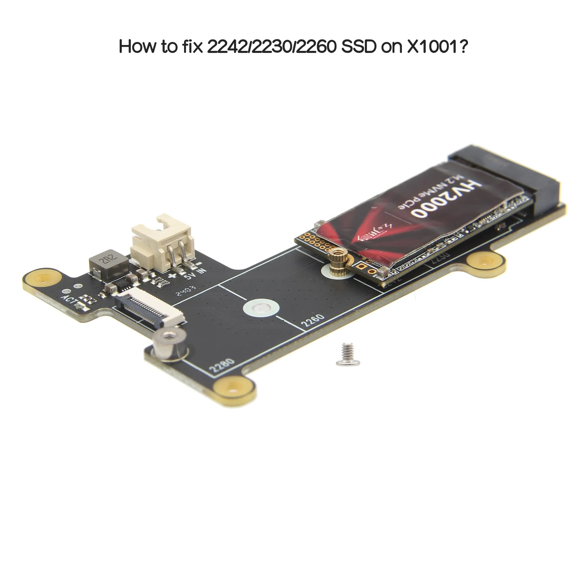Geekworm 16Pin 0.5mm Pitch PCIe FFC Ribbon Cable Set 30mm/50mm/80mm for Raspberry Pi 5 & PCIe to NVMe SSD Adapter - Image 5