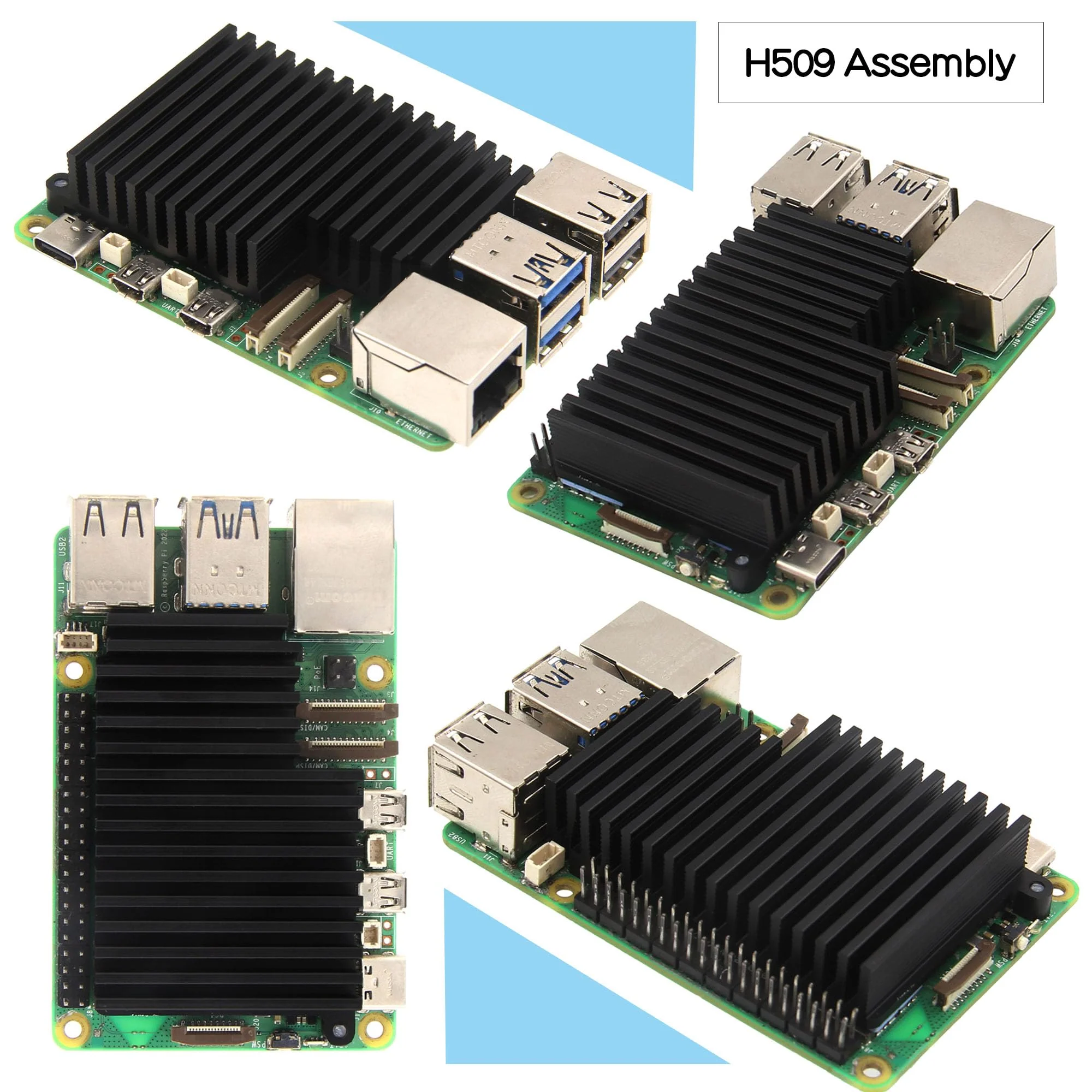 Geekworm Cooler for Raspberry Pi 5, Aluminum Passive Heatsink (H509) - Image 4
