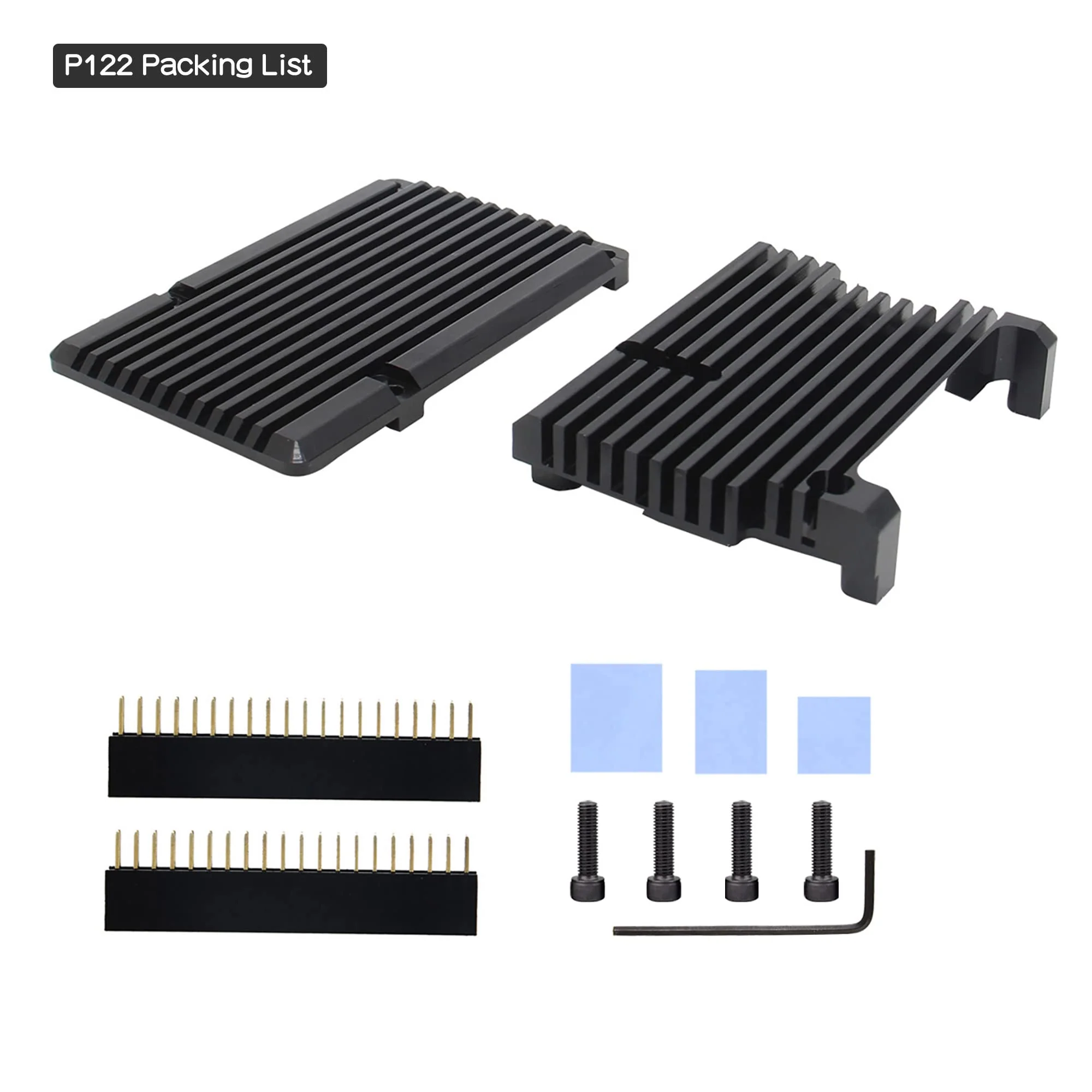 Geekworm Raspberry Pi 4 Model B Armor Heatsink Fall/Raspberry Pi 4B Aluminium Alloy Passive Cooling Case with Dual Cooling Fan for Raspberry Pi 4 Model B Only Black - Image 7