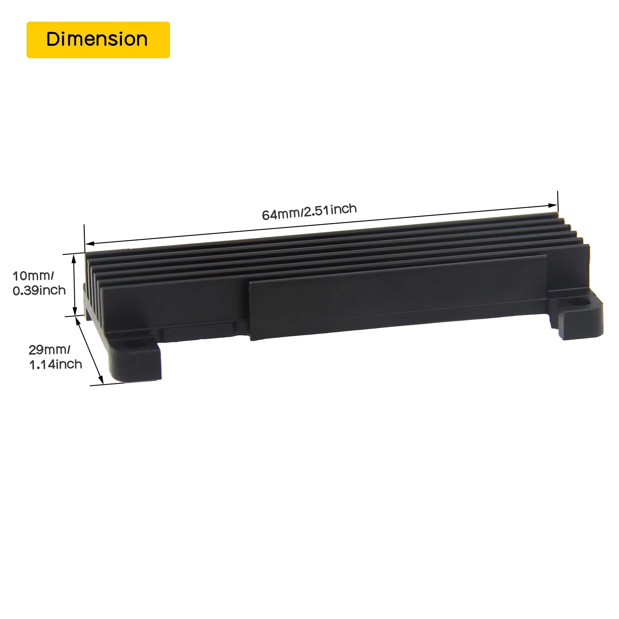 Geekworm Raspberry Pi Zero 2 W Heatsink C296, 10mm Aluminumn Alloy Heatsink Radiator Compatible with Raspberry Pi Zero 2W / Pi Zero W/Pi Zero - Image 4