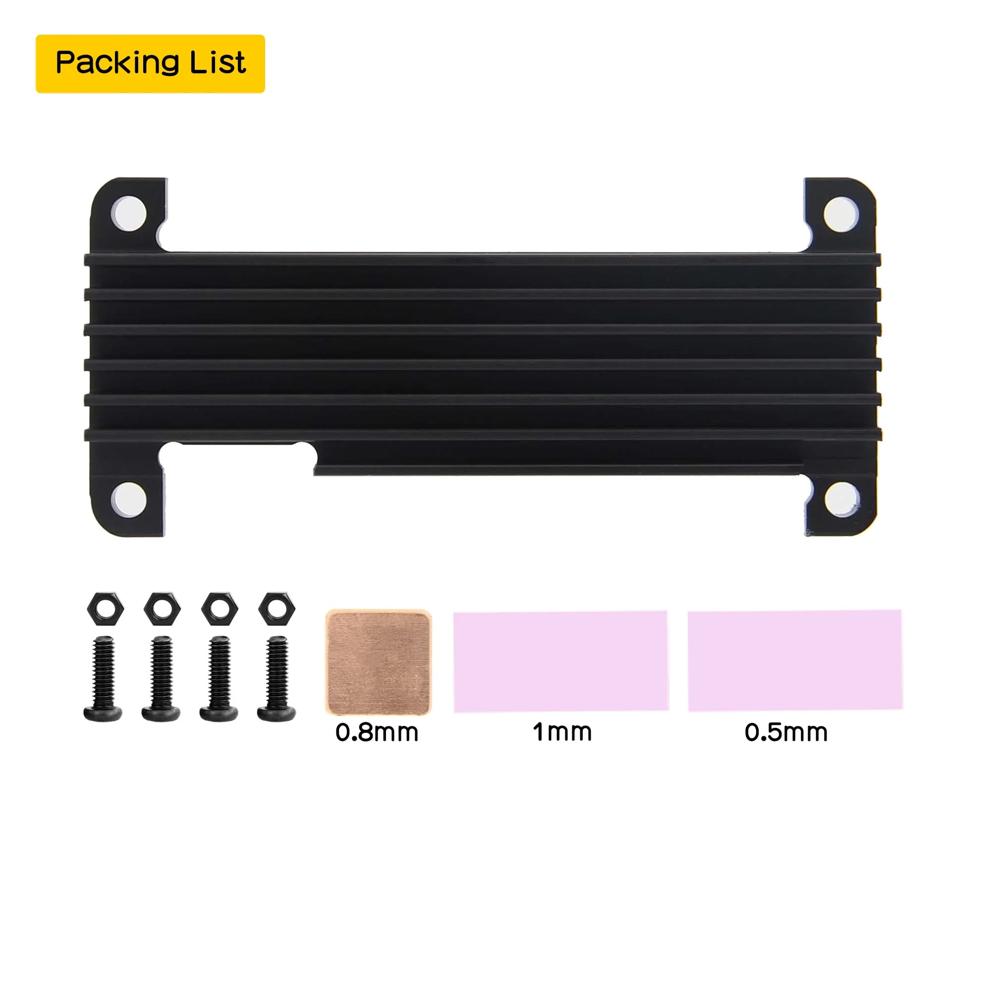 Geekworm Raspberry Pi Zero 2 W Heatsink C296, 10mm Aluminumn Alloy Heatsink Radiator Compatible with Raspberry Pi Zero 2W / Pi Zero W/Pi Zero - Image 6