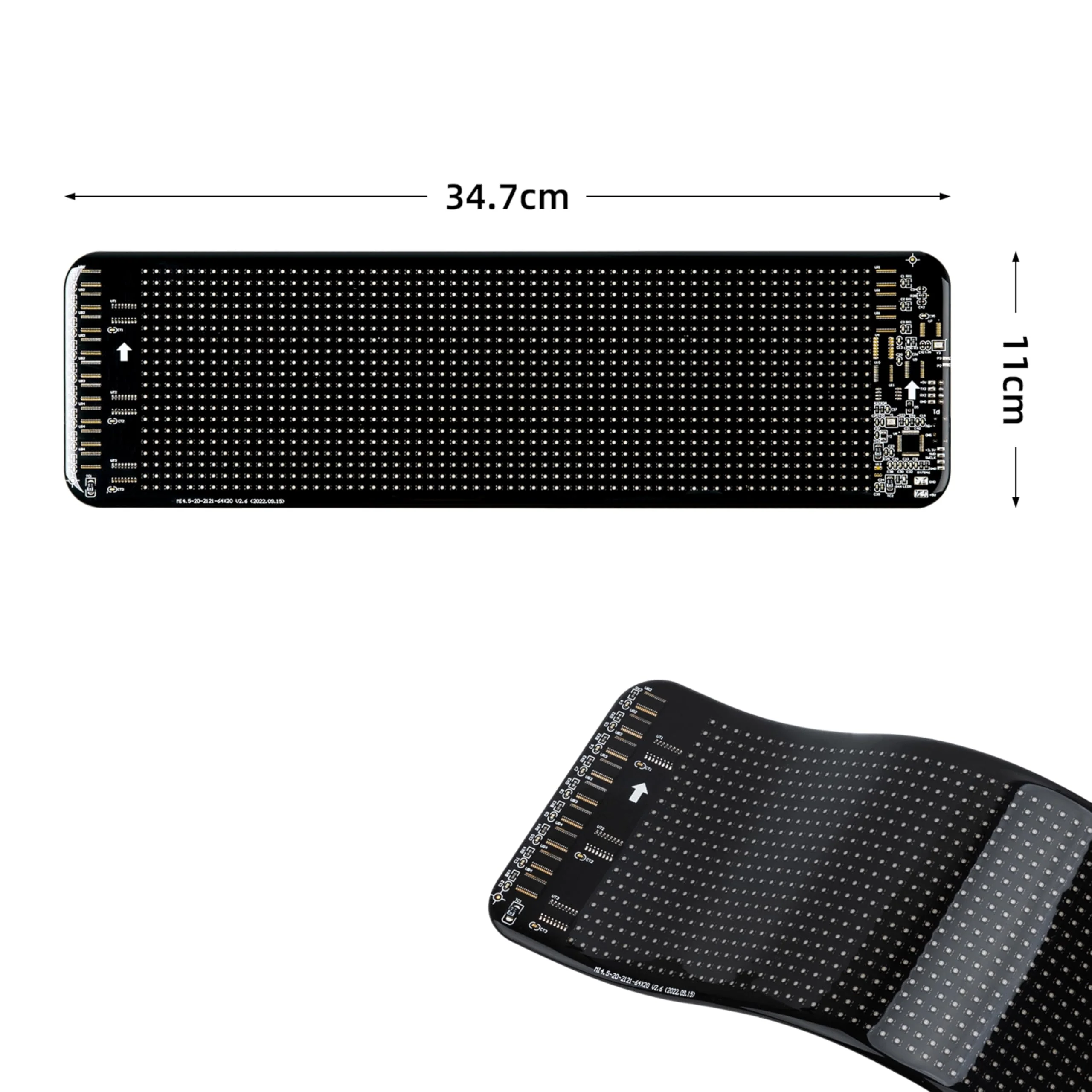 Gelrova Dynamic LED Devil Eye Lights, (13.8“ x 3.9") Programmable Matrix, USB-Powered 13.8“ x 3.9" - Image 4