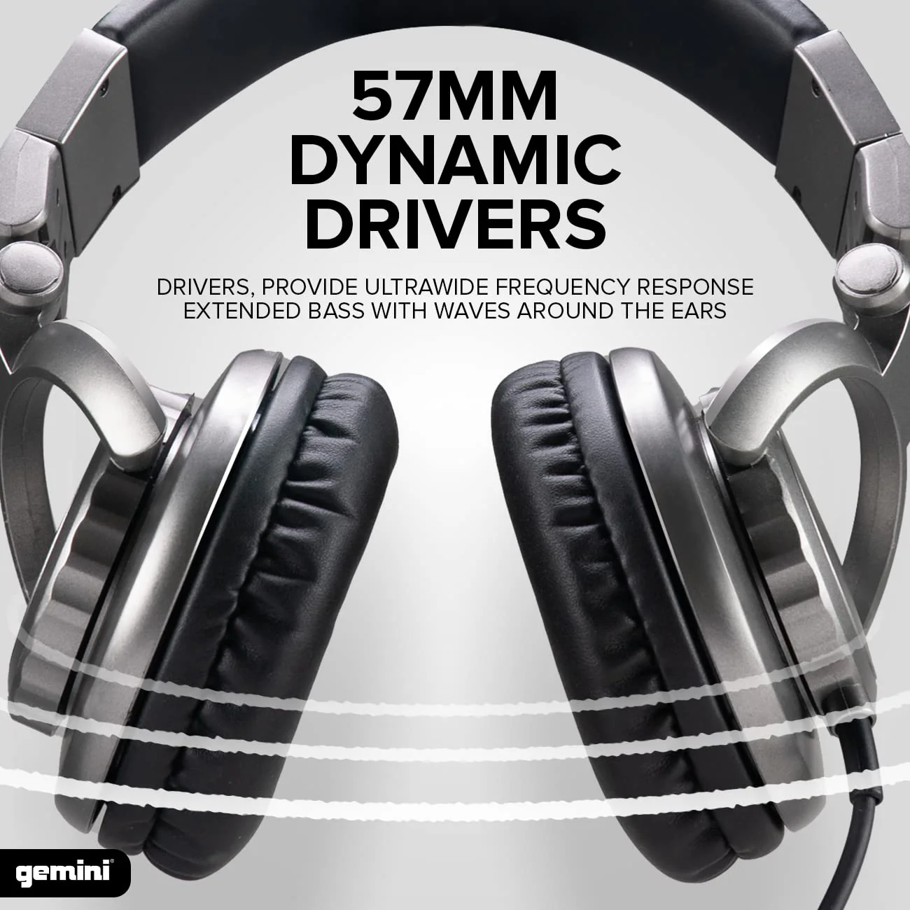 Gemini Sound DJX-500 Professional DJ Headphones, Over-Ear, Wired, 90°/180° Rotating Joints, 57mm Drivers, Padded Ear Cups - Ideal for Studio Monitoring - Image 4