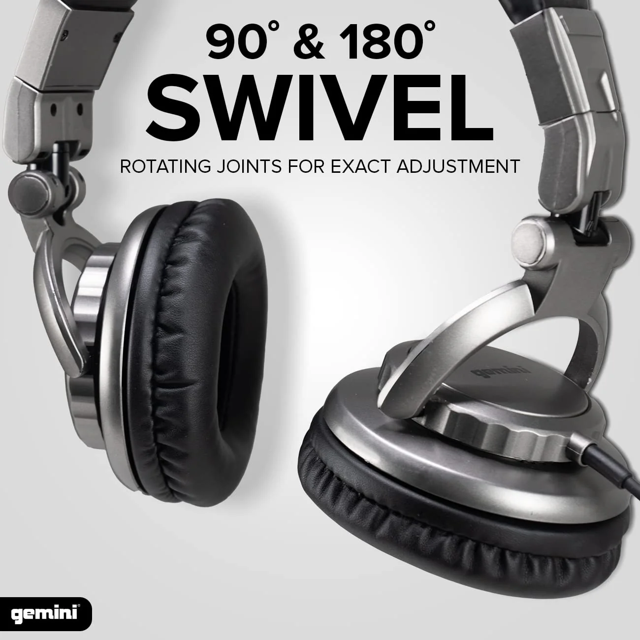 Gemini Sound DJX-500 Professional DJ Headphones, Over-Ear, Wired, 90°/180° Rotating Joints, 57mm Drivers, Padded Ear Cups - Ideal for Studio Monitoring - Image 7