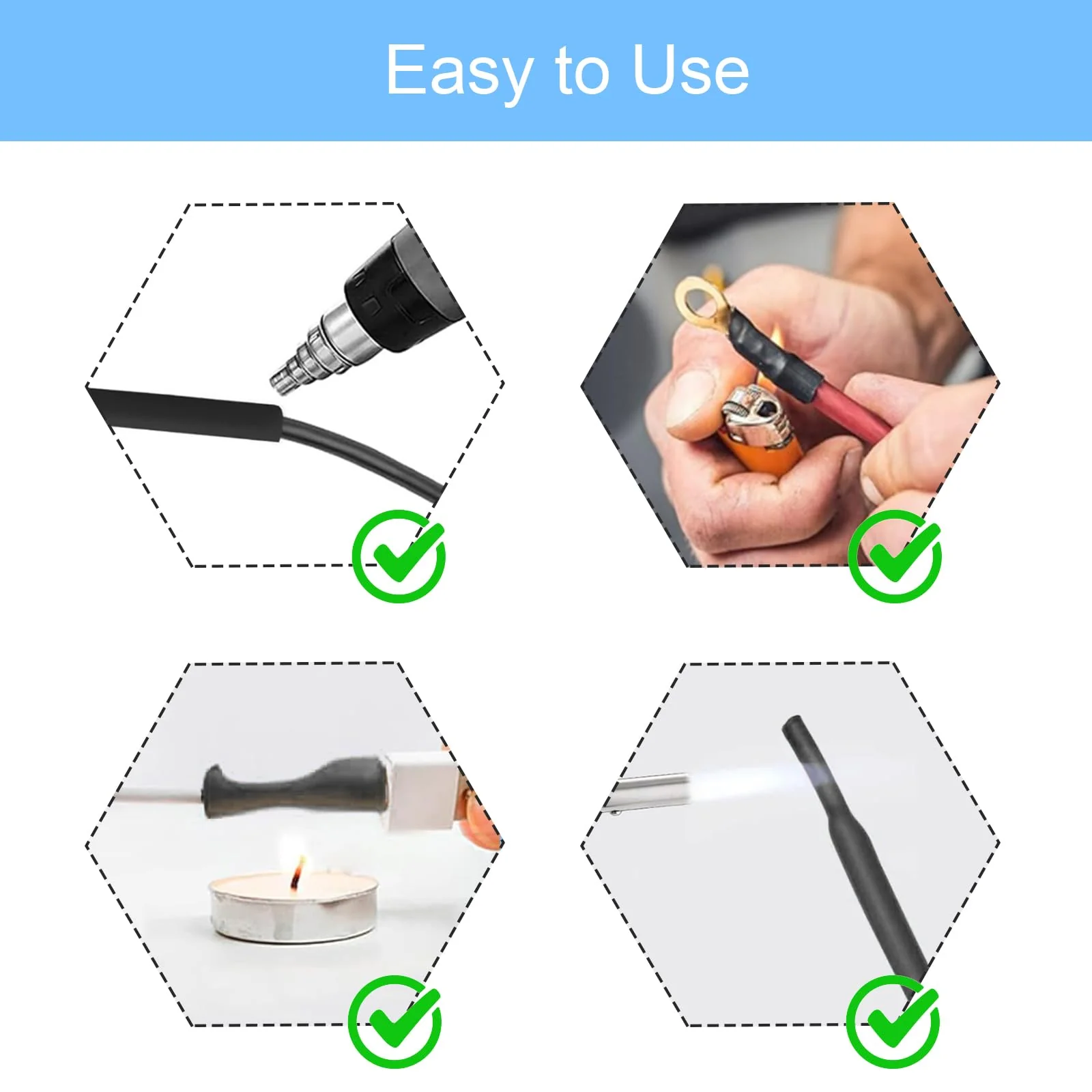 Gentpovth 900 Piece Heat Shrink Tube Set, Heat Shrink Tubing Assortment Ratio 2:1, 45 mm Length with 12 Different Sizes, for Electrical Insulation, Cable Repairs and Wire Connections - Image 3