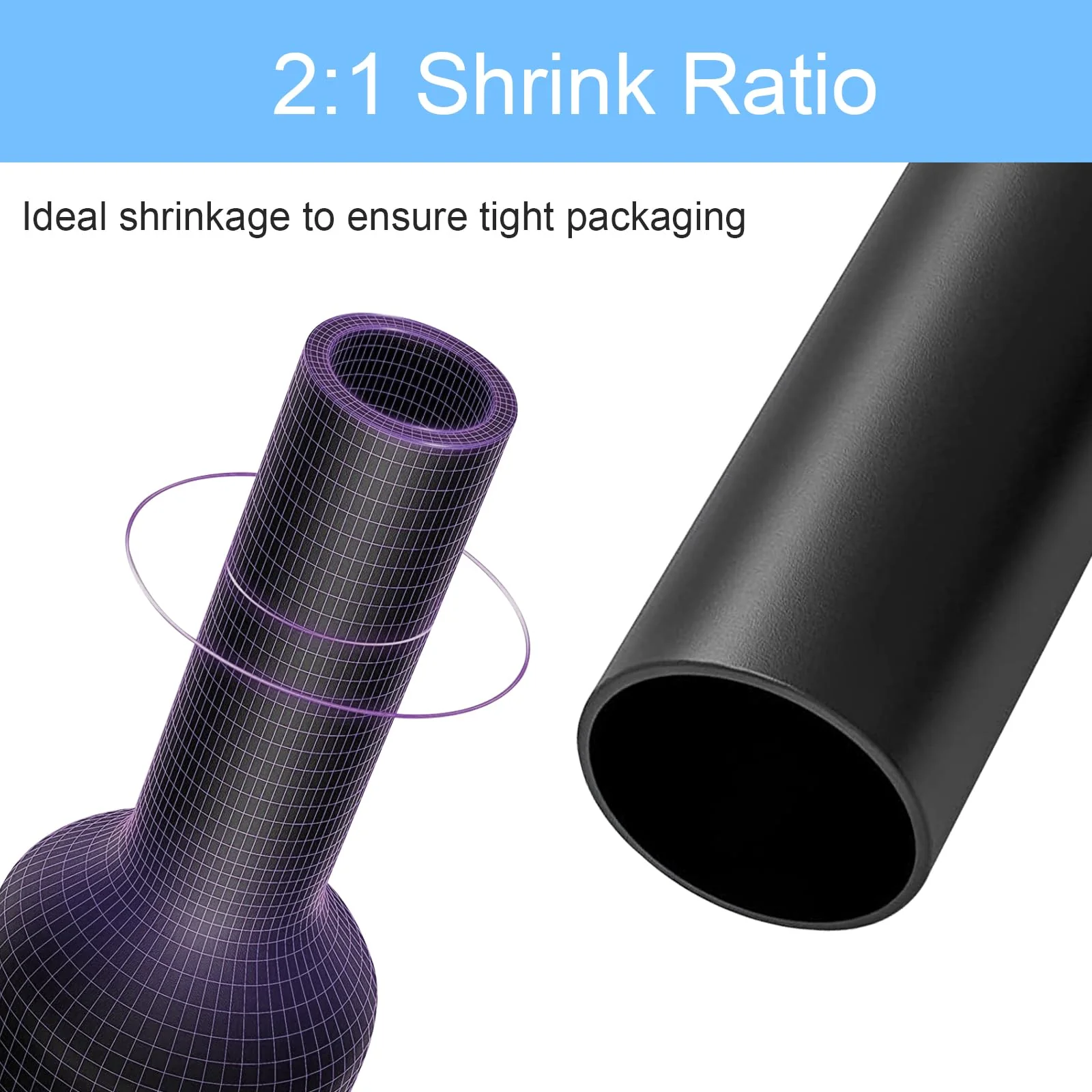 Gentpovth 900 Piece Heat Shrink Tube Set, Heat Shrink Tubing Assortment Ratio 2:1, 45 mm Length with 12 Different Sizes, for Electrical Insulation, Cable Repairs and Wire Connections - Image 5