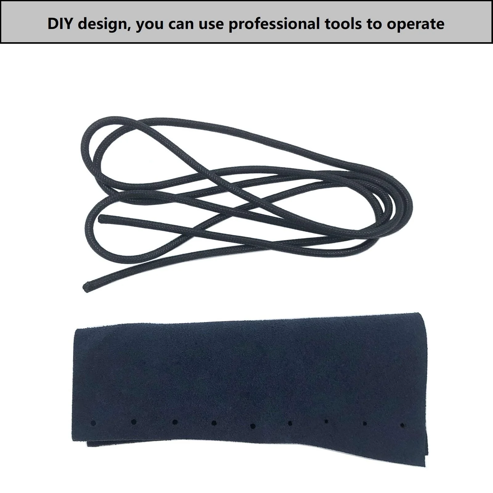 Genuine Leather French Horn Hand Guard Anti-skid DIY Rope Perforation Horn Guard Protector Accessories - Image 2