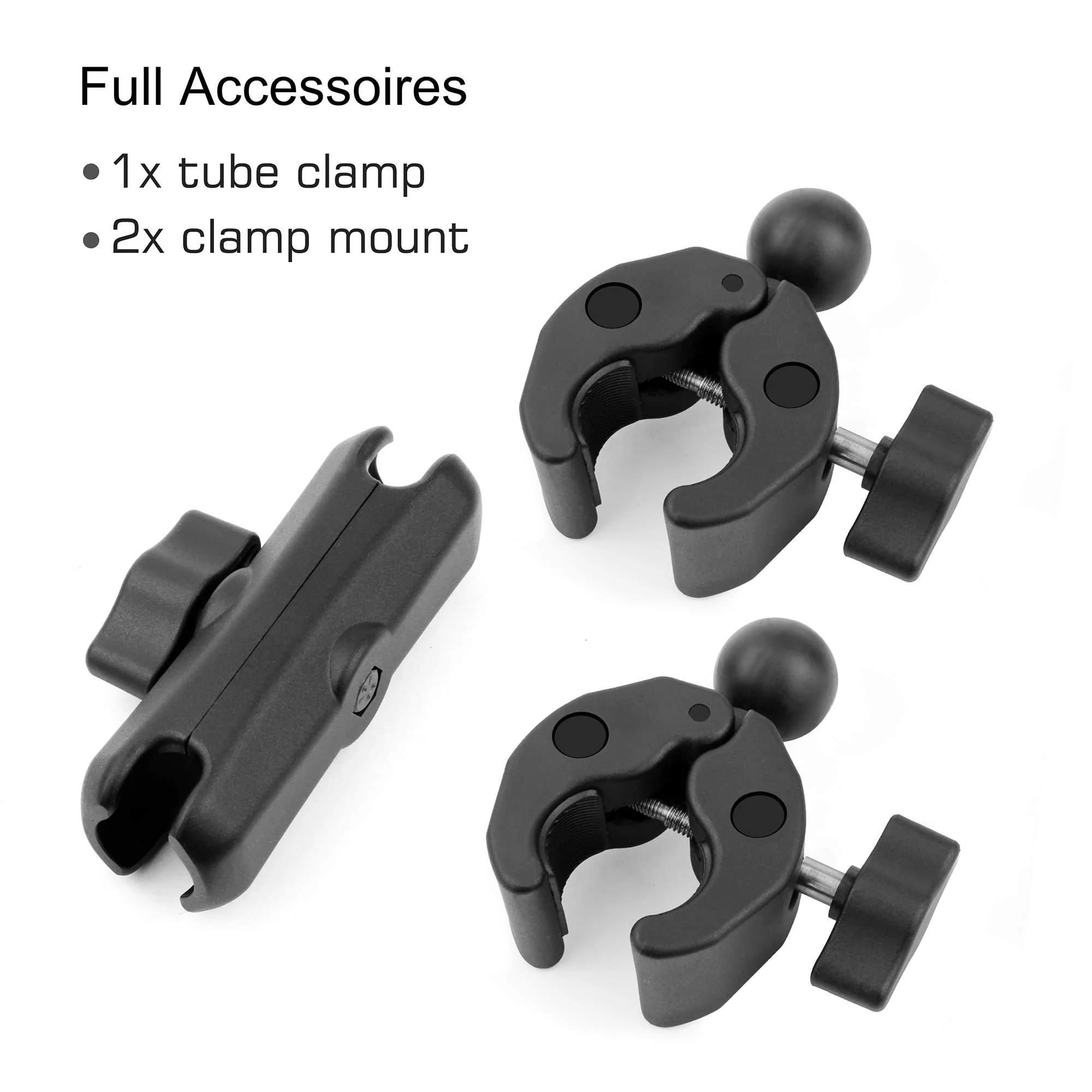 GEPULY Umbrella Clamp for Chair 5.5lb Load, 20-50mm Double Super Camera Mount, Aluminum Magic Arm Dual Ball Head Heavy Duty for Handlebar/Tripod/Stroller Wheelchair/Desk/Pole/Cross Bar/Motorcycle 2 Clamps - Image 8