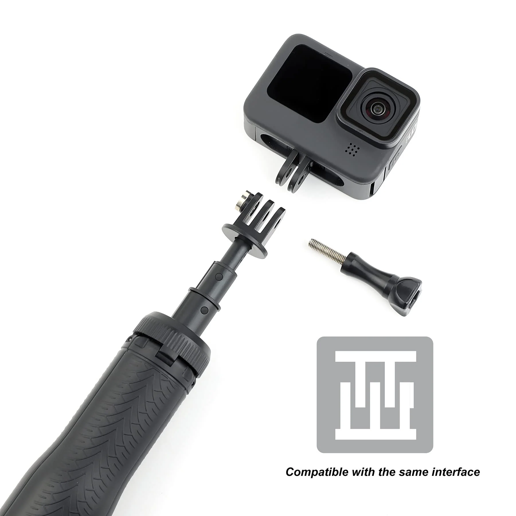 GEPULY Waterproof Telescopic Selfie Stick Floating Hand Grip Tripod for GoPro Hero 10 9 8 7 6 5 4 3 2, Fusion, Max, OSMO and Most Action Cameras - Features as Floating Pole, Hand Grip, Monopod, Tripod Floating Tripod Pole for Action Camera - Image 7