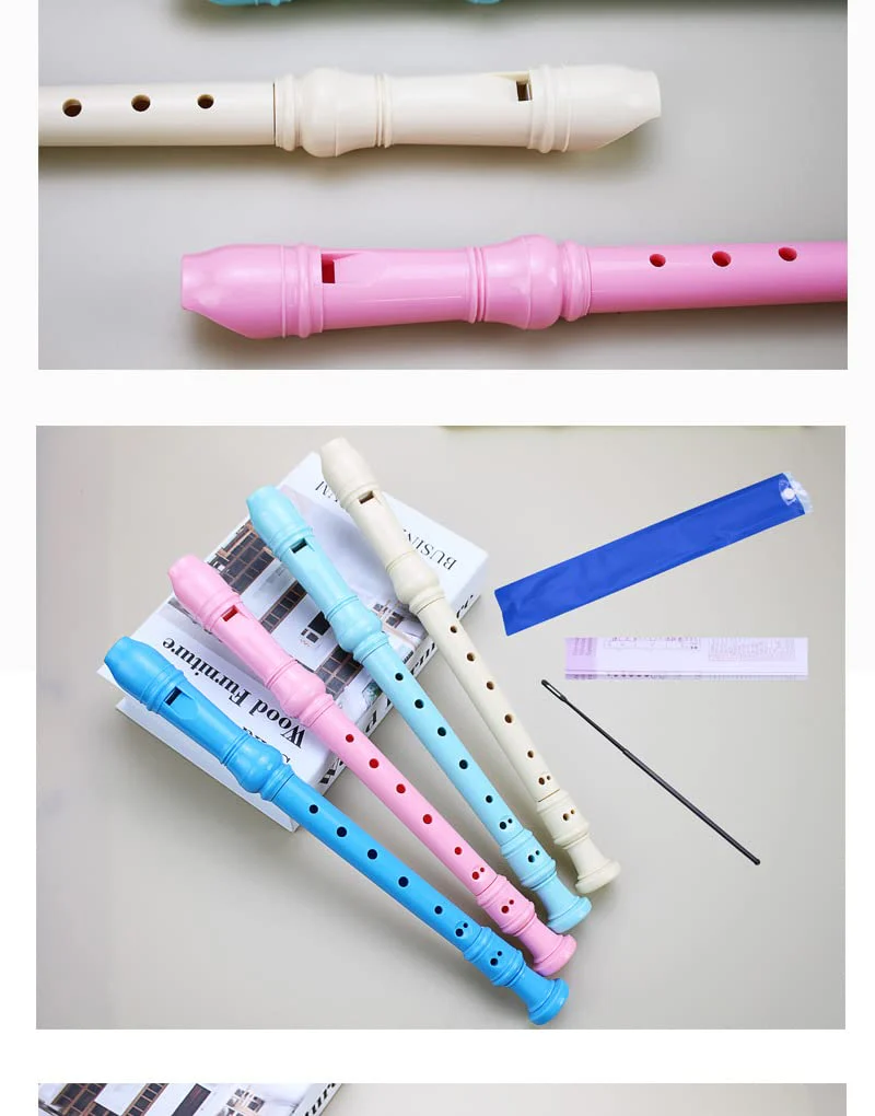German Style 8 Hole Soprano Recorder Instrument for Chrildren Kids Beginner Graduation or Back to School Gift with Cleaning Rod and Instruction (Purple) Purple - Image 4
