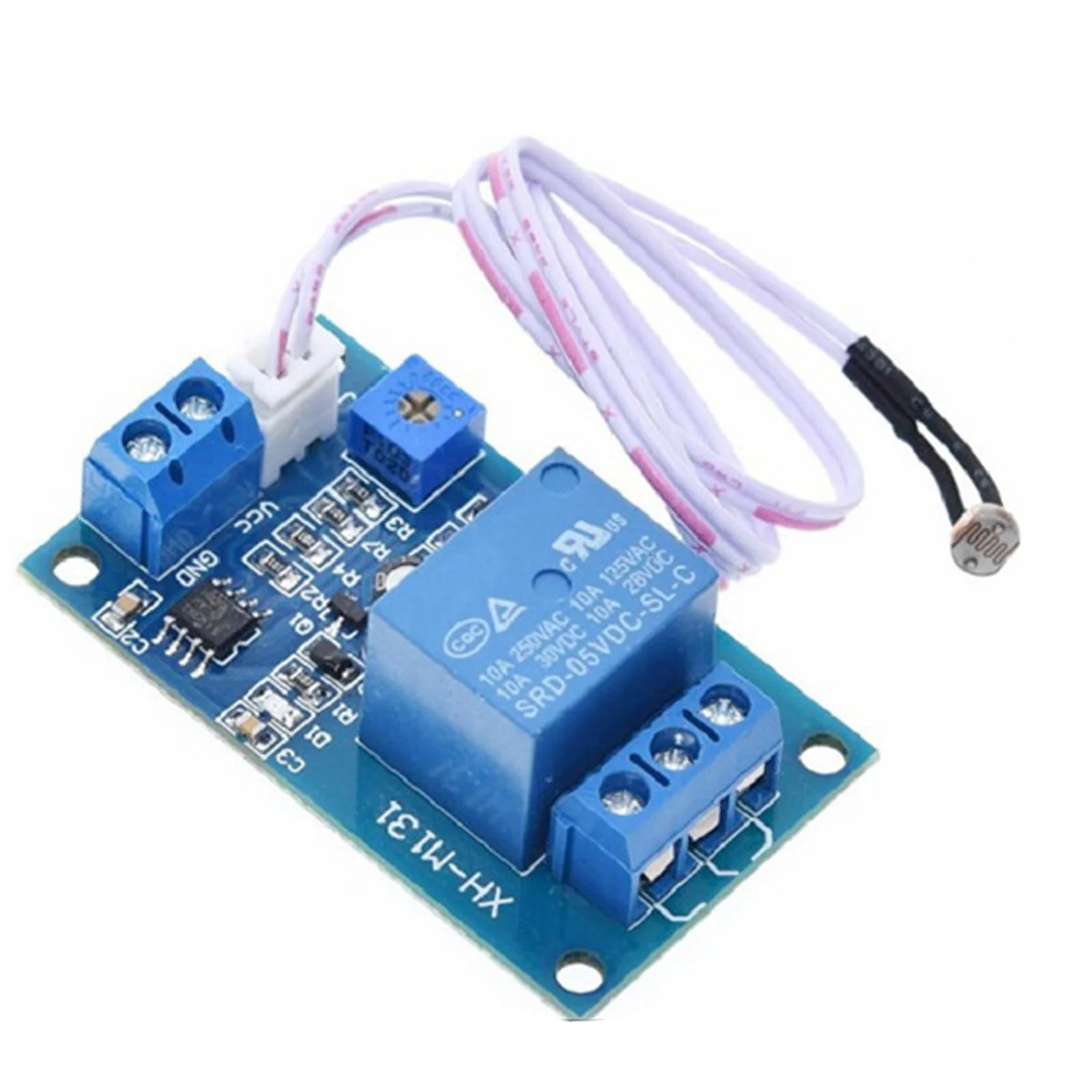 GERUI 5pcs XH-M131 Photoresistor Relay Module DC 5V 12V Light Control Switch Photo Resistance Relay Module Detection Sensor Automatic Light Control Switch with Cable (5, 12V) - Image 3