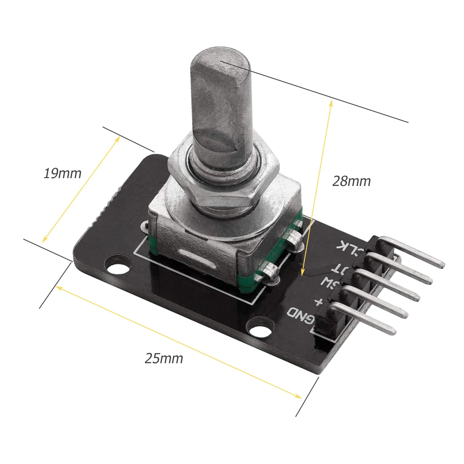 GERUI 6 x KY-040 Rotary Encoder, Rotary Encoder Module Compatible with Arduino, 360 Degree Rotary Encoder, Potentiometer, Digital Pulse Output Electronic Building Blocks - Image 2