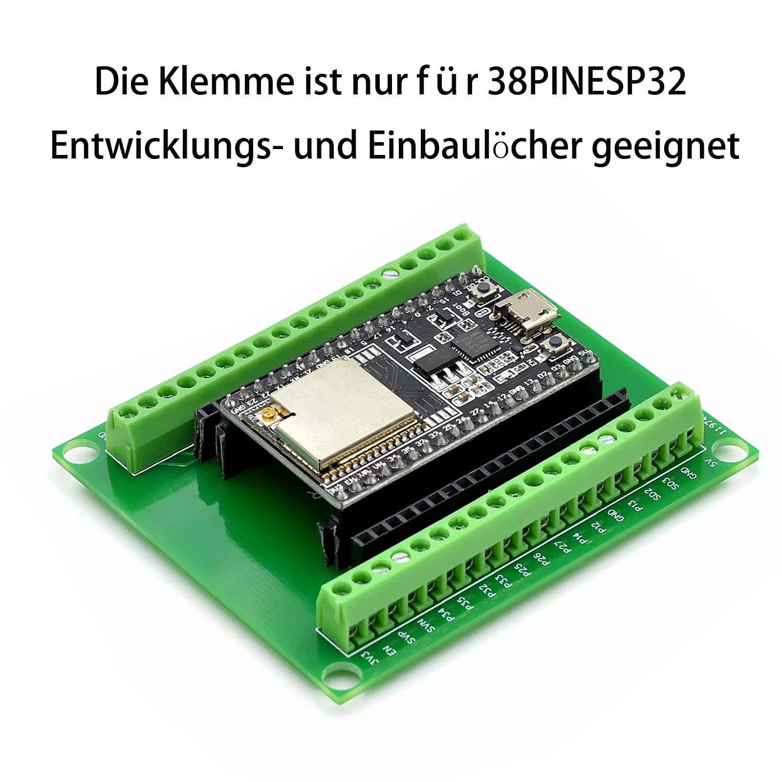 GERUI ESP32 Breakout Board, 38 Pin Development Board with Wireless WiFi Bluetooth Chip ESP-WR0OM-32 Microcontroller Development Board Pack of 3 - Image 5