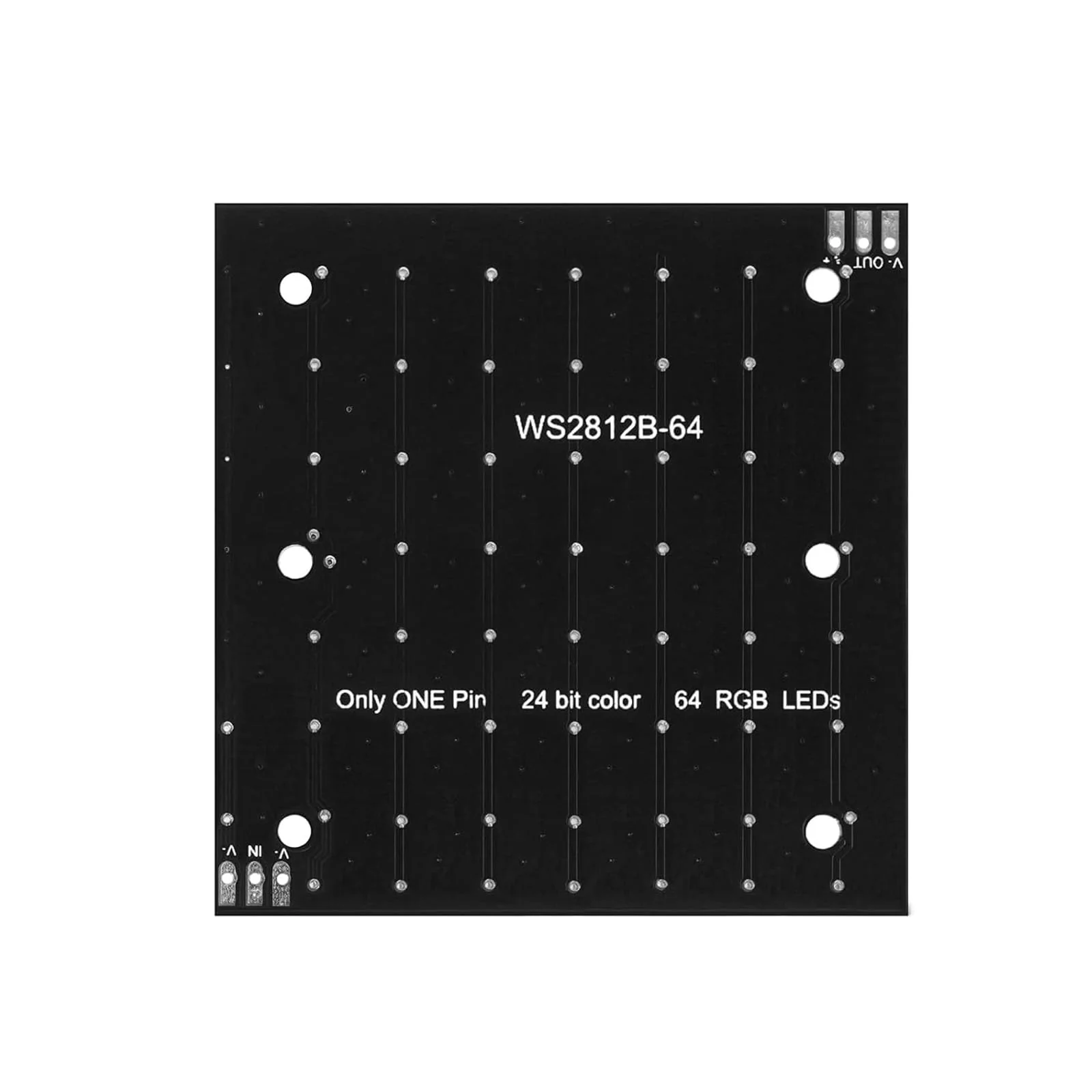 GERUI Pack of 3 U 64 LED Matrix Panel CJMCU-8x8 Module WS2812 5050 RGB in Full Colour Driver Colour Light Development Board Compatible for Arduino and Raspberry - Image 3