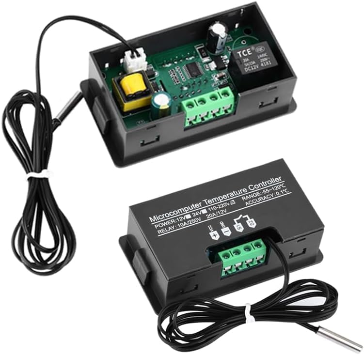 GERUI Pack of 3 W3230 20A DC 12V Digital Temperature Controller, Digital Thermostat Temperature Switch 50-120°C with NTC 10K Sensor Probe - Image 3