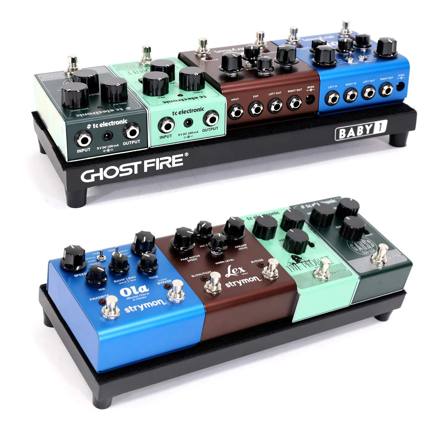 Ghost Fire Guitar Pedal Board Aluminum Alloy Effect Pedalboard,V Series (V-BABY1-PB(13.7''x5.5'')) 13.7''x5.5'' - Image 4