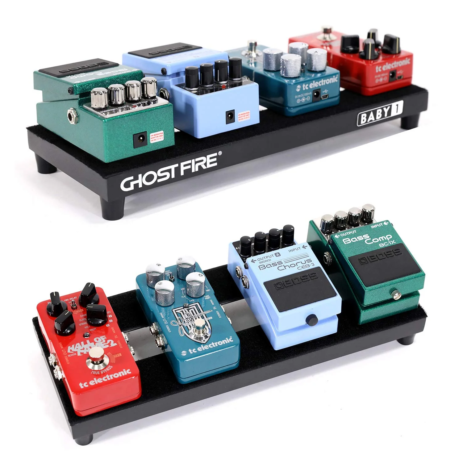 Ghost Fire Guitar Pedal Board Aluminum Alloy Effect Pedalboard,V Series (V-BABY1-PB(13.7''x5.5'')) 13.7''x5.5'' - Image 5