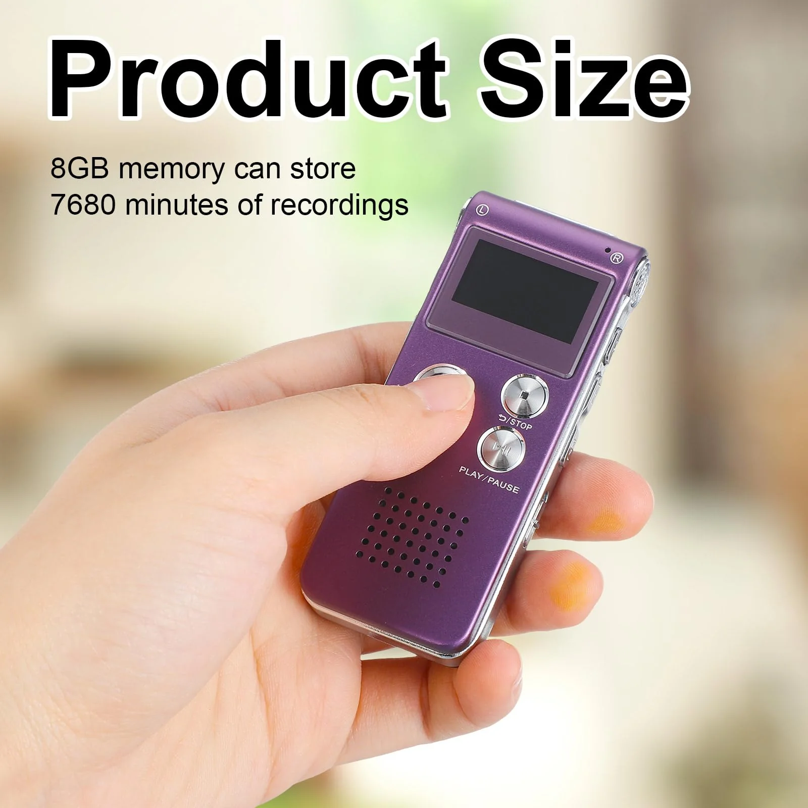 Ghost Hunting Equipment Paranormal Equipment Spirit Box for Ghost Hunting Digital Evp Voice Activated Recorder Rechargeable Recorder Device with Microphone, 8GB - Image 2
