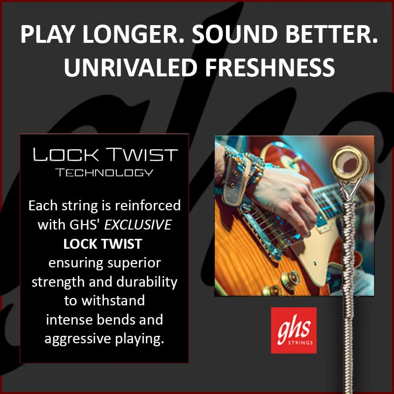 GHS Strings, GB9 1/2 Boomers, Nickel Plated Steel Electric Guitar Strings, Legendary Strength, Consistent Intonation, Long Lasting Brightness, Tone & Sustain. 6-String Guitar 9.5-44 XLT+ Gauge 3 Pack Extra Light+ (9.5-44) Pack of 3 - Image 4