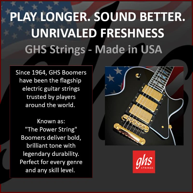 GHS Strings, GB9 1/2 Boomers, Nickel Plated Steel Electric Guitar Strings, Legendary Strength, Consistent Intonation, Long Lasting Brightness, Tone & Sustain. 6-String Guitar 9.5-44 XLT+ Gauge 3 Pack Extra Light+ (9.5-44) Pack of 3 - Image 6