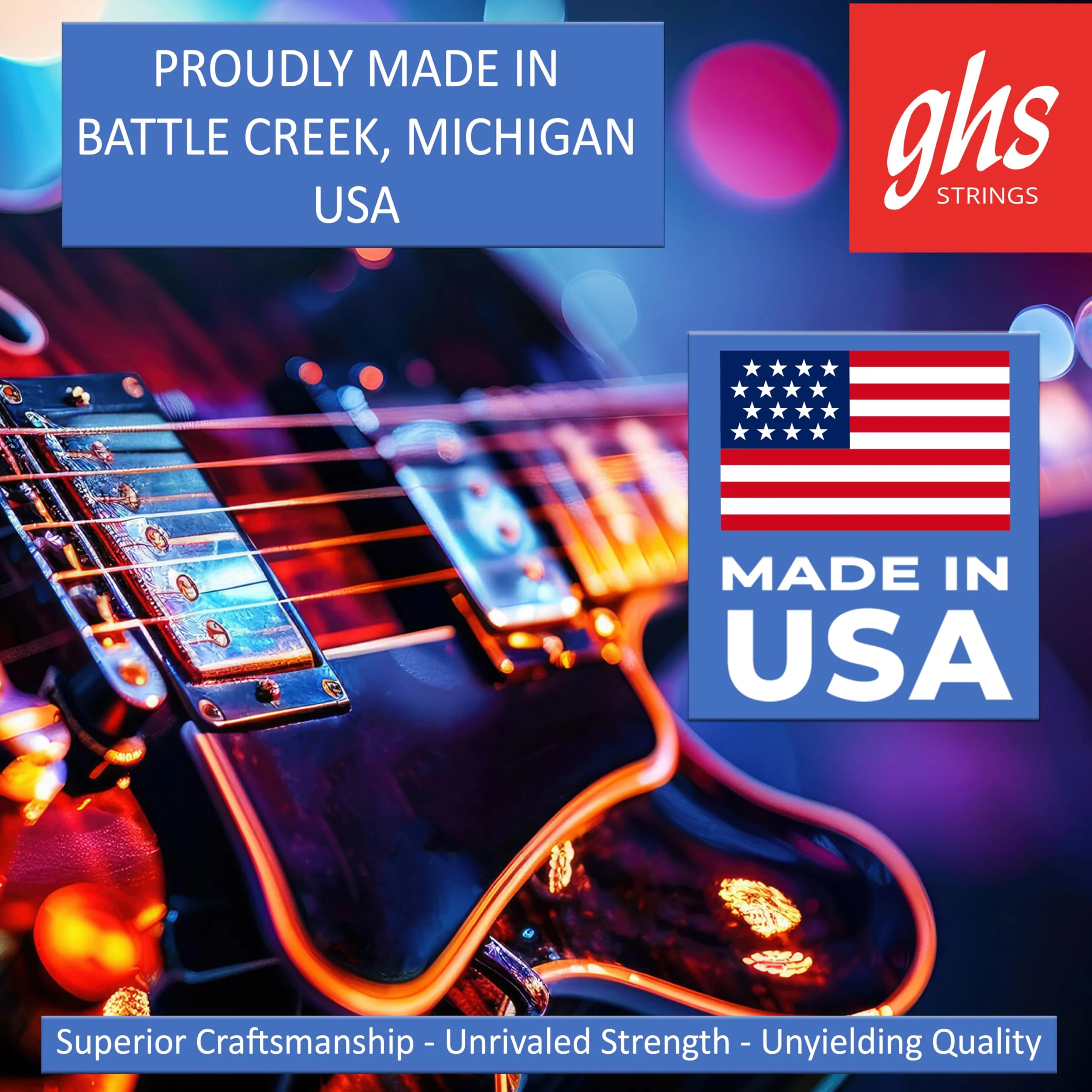 GHS Strings - Precision Flatwound - Electric Guitar Strings - Stainless Steel - High Volume - Polished Smooth - (L) - Light Gauge (900 SET) - 12-50 Light (12-50) Pack of 1 - Image 9
