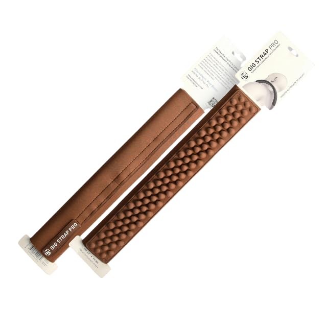 GIG STRAP PRO: World's Most Advanced Guitar Strap Pad w/Patented acupressure technology, relieves back & shoulder pain Brown - Image 5
