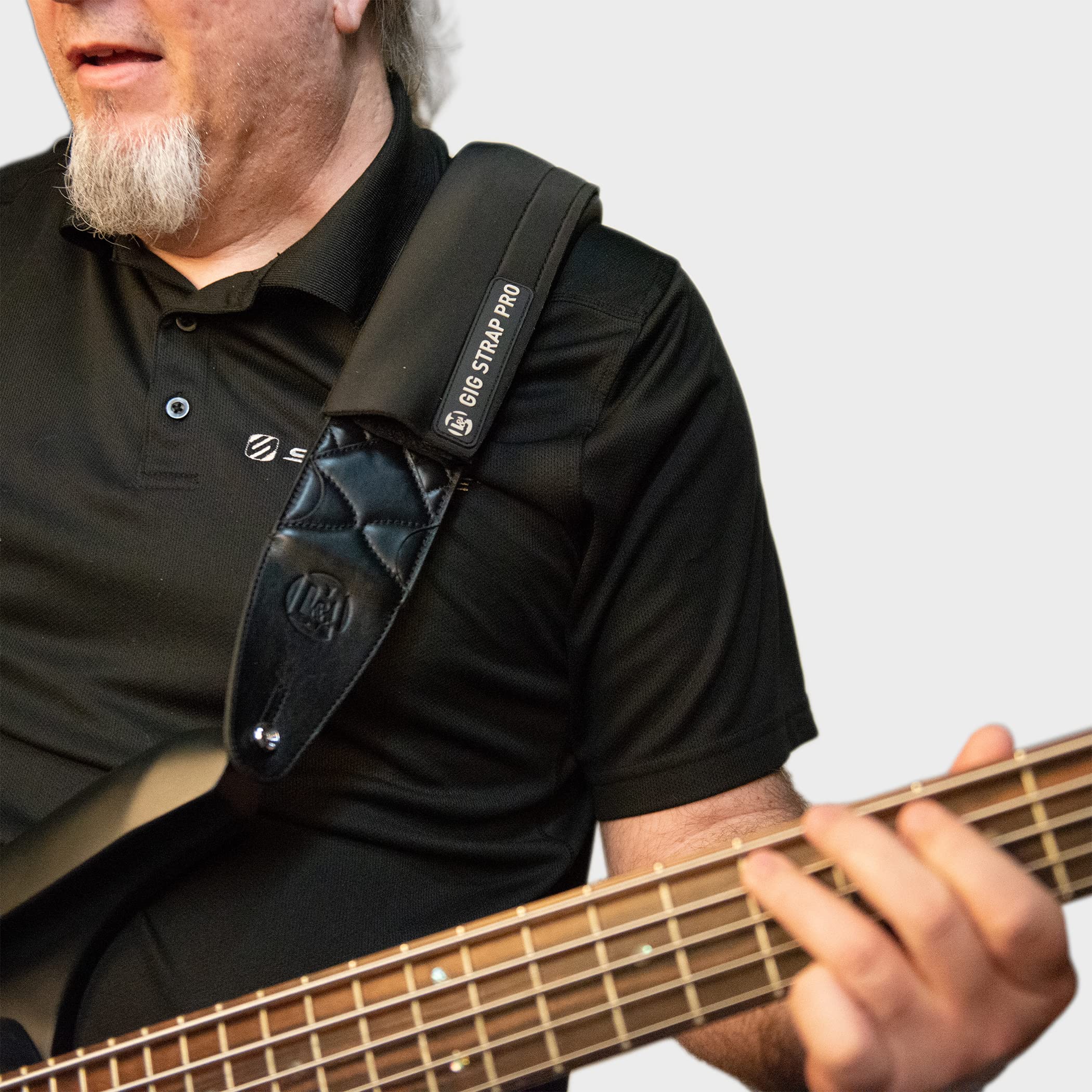GIG STRAP PRO: World's Most Advanced Universal Guitar Strap Pad w/Patented acupressure technology, relieves shoulder & back pain, black - Image 6