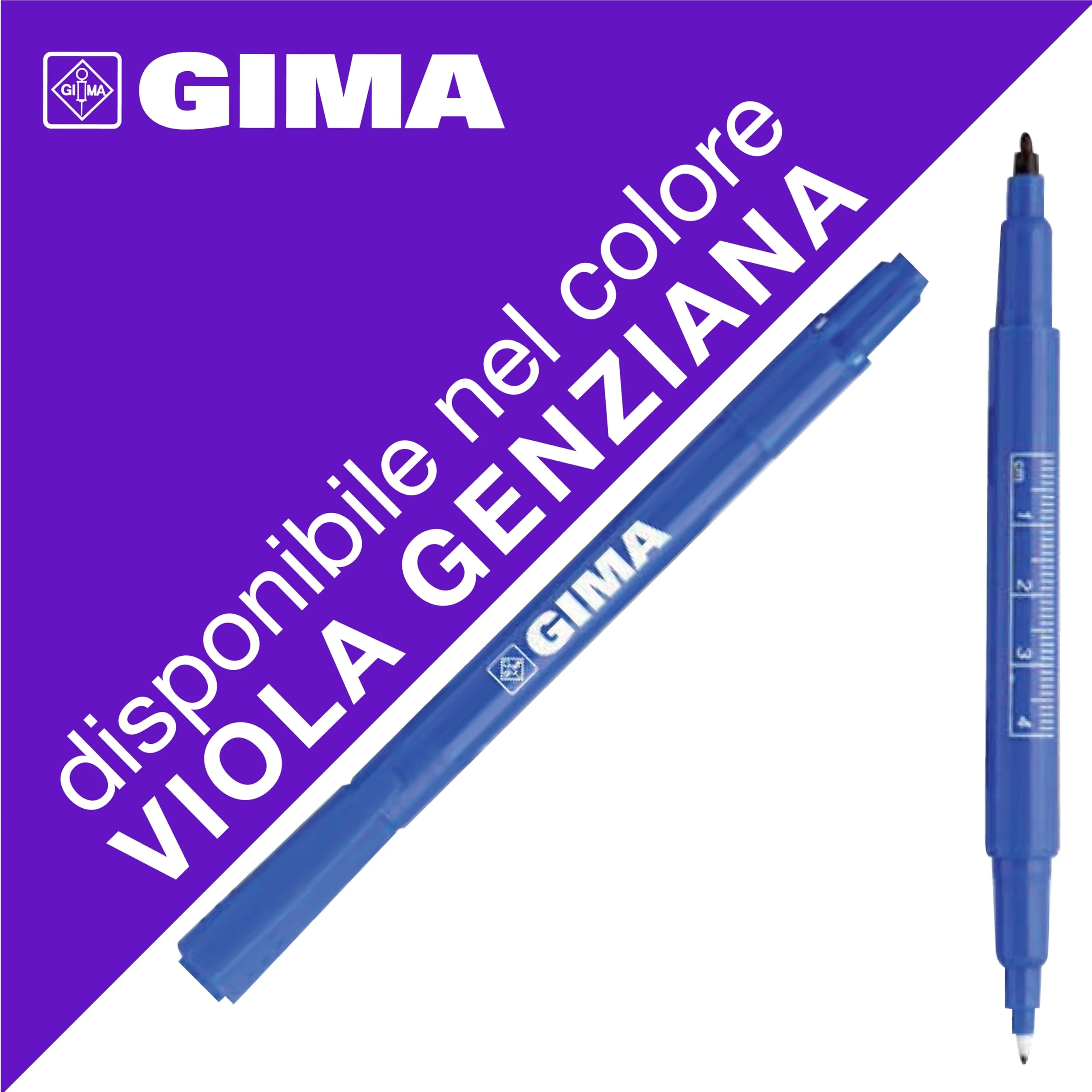 Gima - Dermatological double pen with cap structure made of polypropylene, tip made of polyester fibre, 10 pieces, 33179 - Image 4