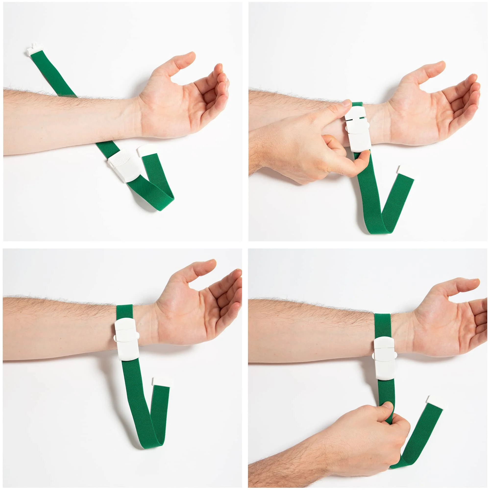 Gima Jetpull 2 Latex Free Tourniquet with Patented Closure for Instant or Gradual Release, One-Hand Manoeuvrability, Washable at 60/90°C and Autoclavable, Green, 56 x 2.4 cm, Pack of 1 - Image 4