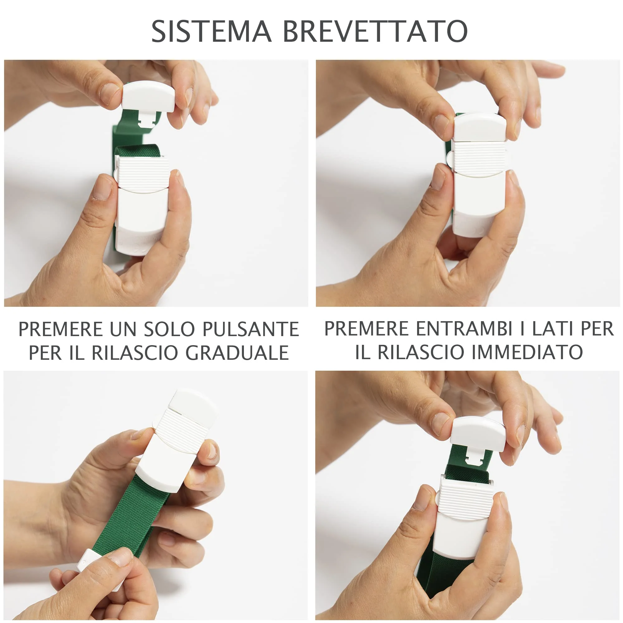 Gima Jetpull 2 Latex Free Tourniquet with Patented Closure for Instant or Gradual Release, One-Hand Manoeuvrability, Washable at 60/90°C and Autoclavable, Green, 56 x 2.4 cm, Pack of 1 - Image 5