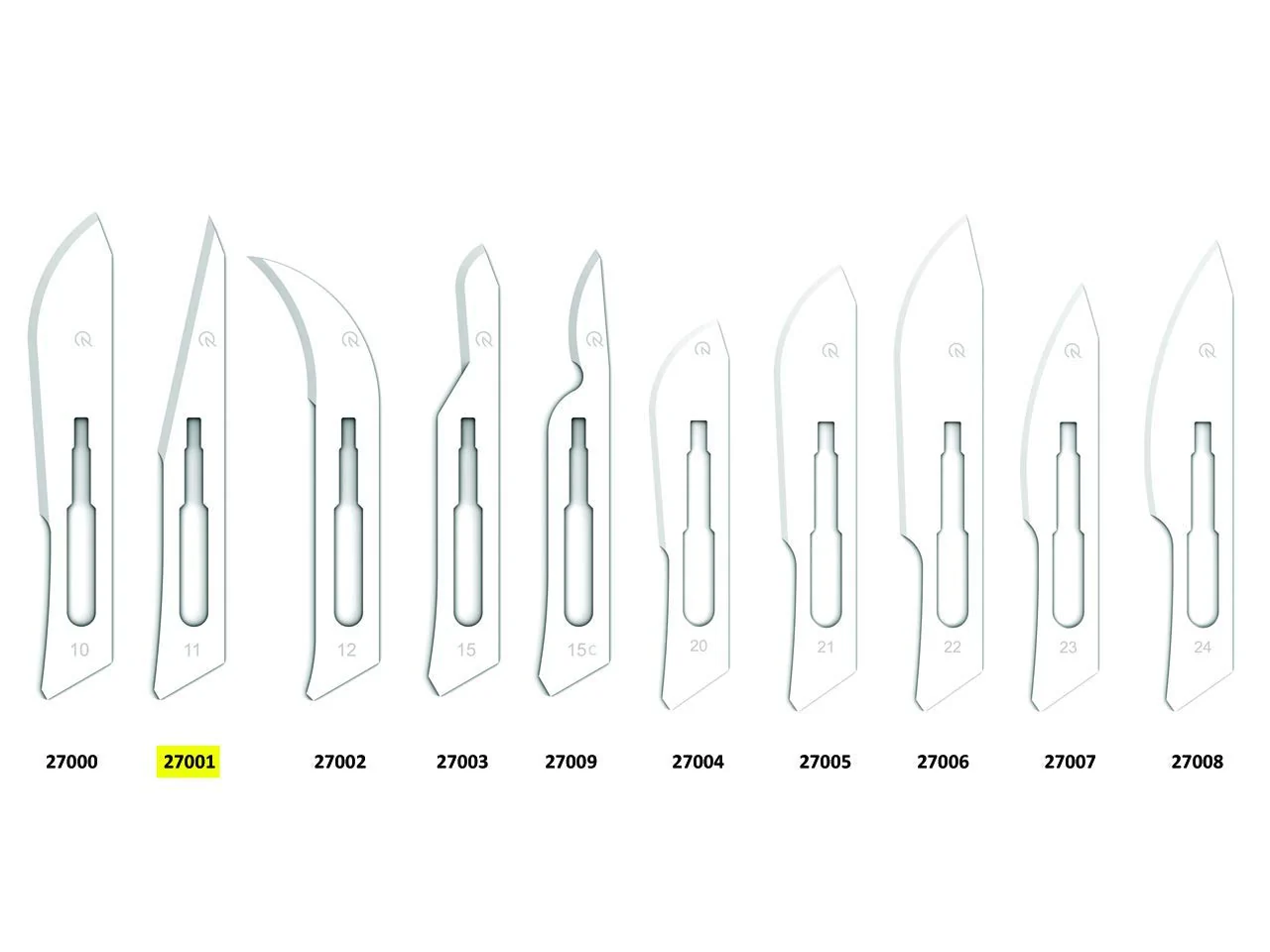 GIMA - Sterile Disposable Carbon Steel Blade No.11 Pack of 100 27001 11 - Image 2