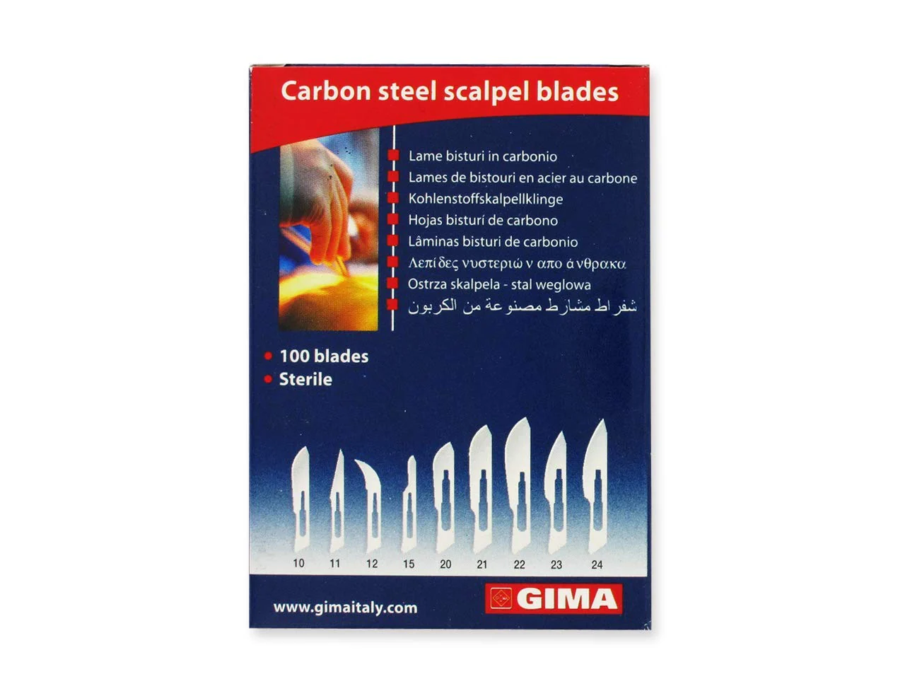 GIMA - Sterile Disposable Carbon Steel Blade No.11 Pack of 100 27001 11 - Image 3