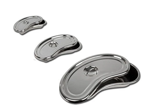 GIMA UPL-062 Kidney Dish with Lid Stainless Steel 200mm x 95mm x 35mm - Image 2