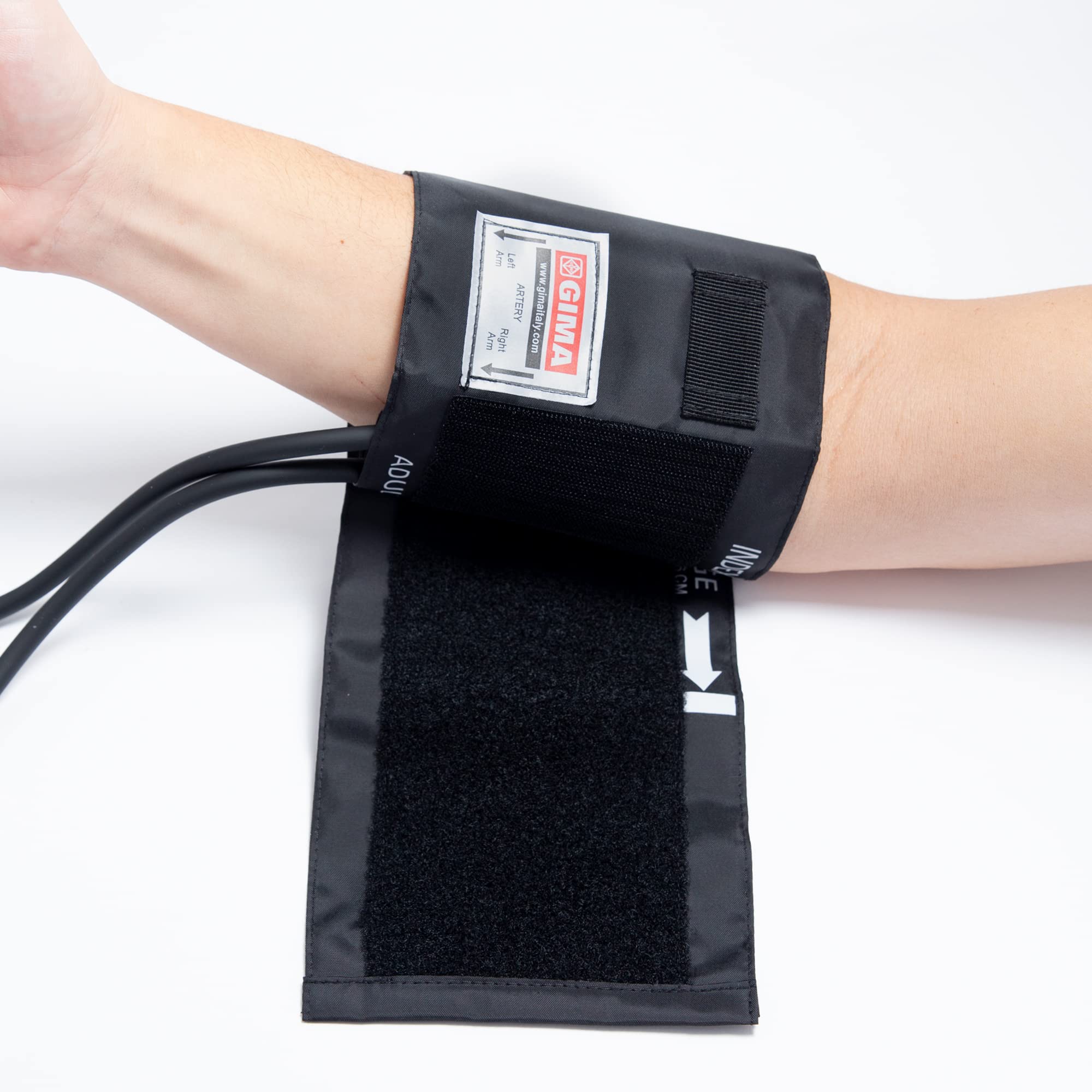 GIMA YTON Classic Aneroid Sphygmomanometer with Stethoscope, Nylon Strap with Velcro Fastening, Latex Free, Manual Adjustment, Bulb with Chrome Valve - Image 2