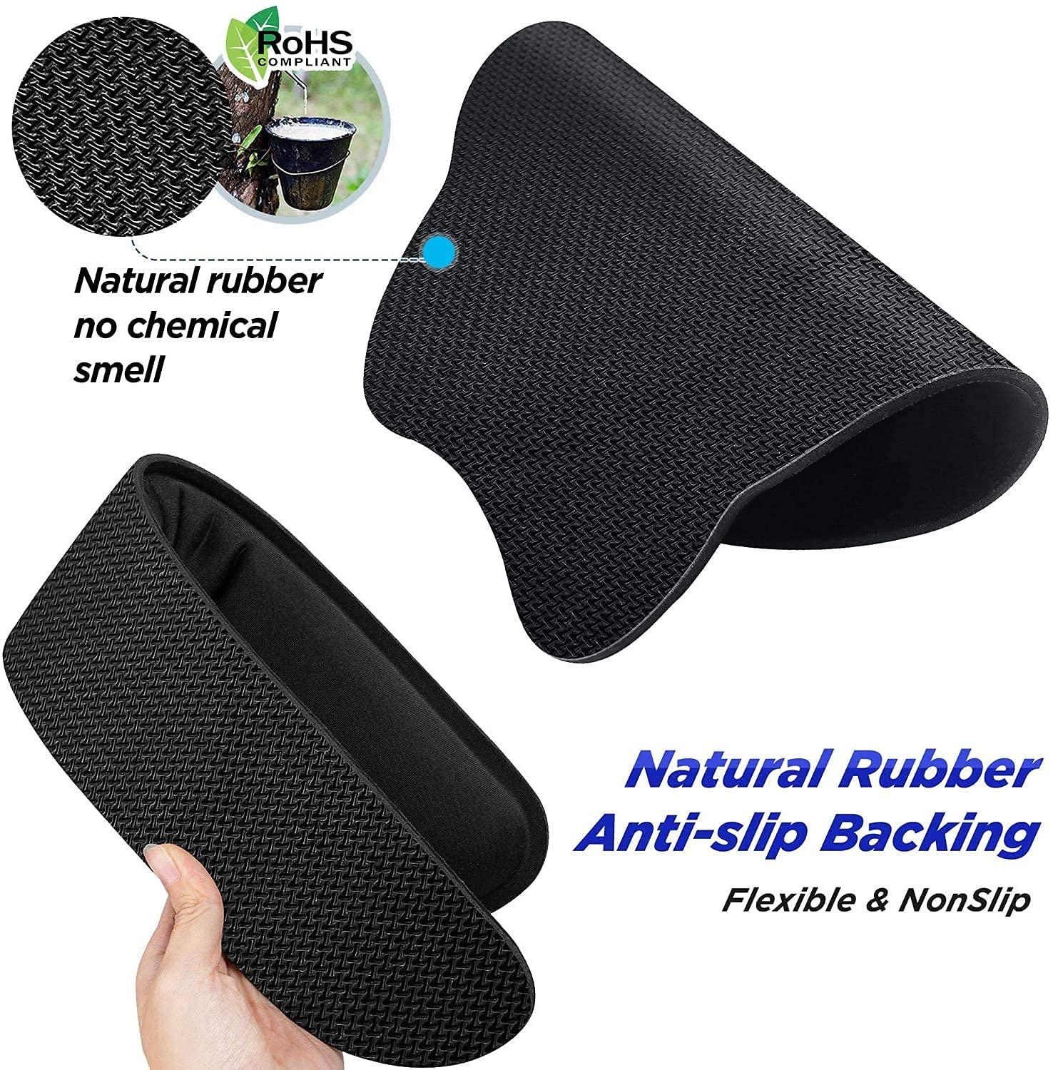 Gimars Upgrade Enlarge Superfine Fibre Soft Smooth Gel Ergonomic Mouse Pad Wrist Support and Keyboard Wrist Rest for Computer, Laptop, Mac, Gaming and Office, Durable, Comfortable and Pain Relief Black - Image 5