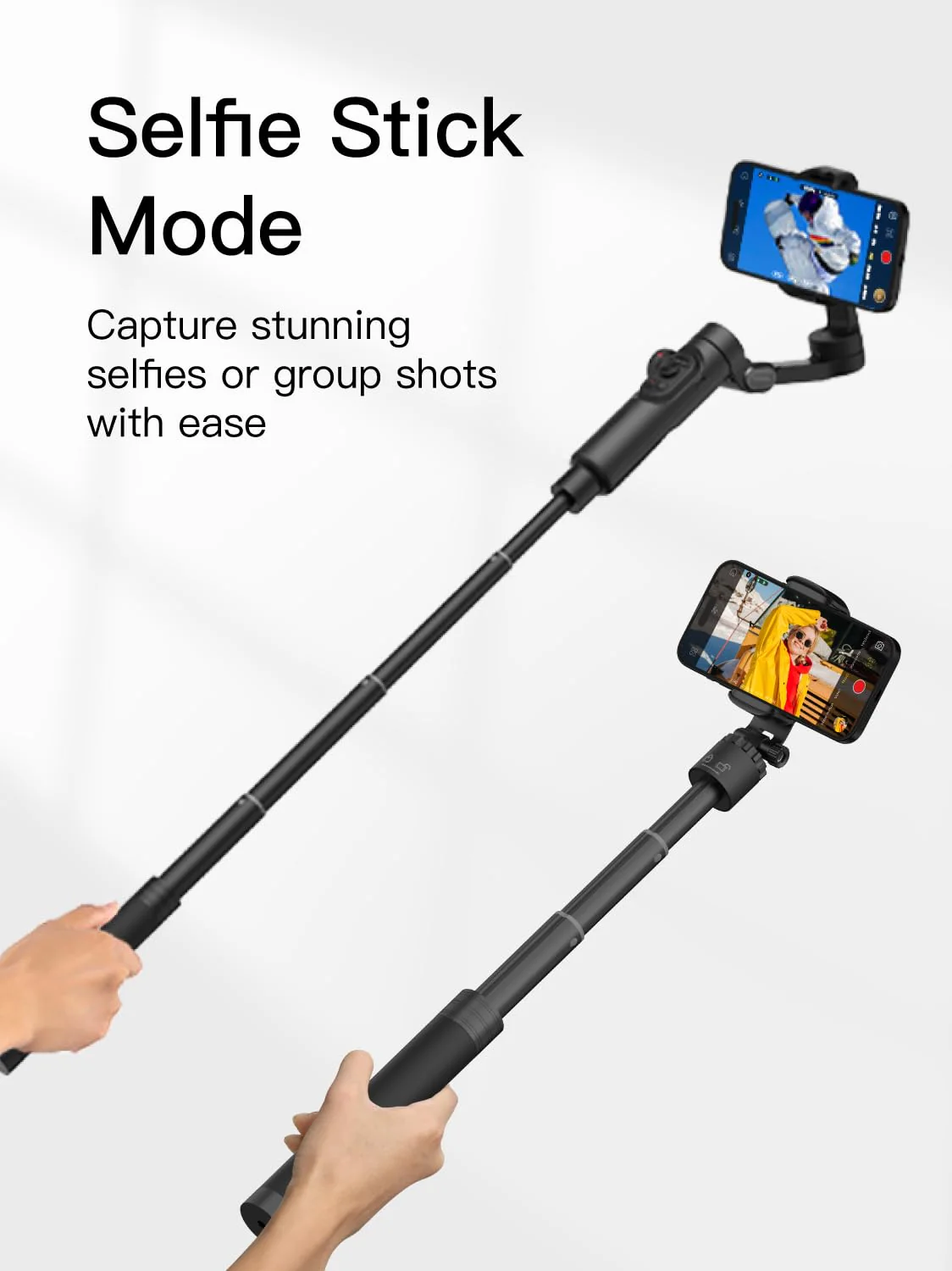 Gimbal Extension Rod, 29" Extension Pole for DSLR Cameras, Adjustable Selfie Stick with 1/4 Screw Interface, Compatible with a Range of Handheld Gimbal and Other Universal Interface Devices - Image 4
