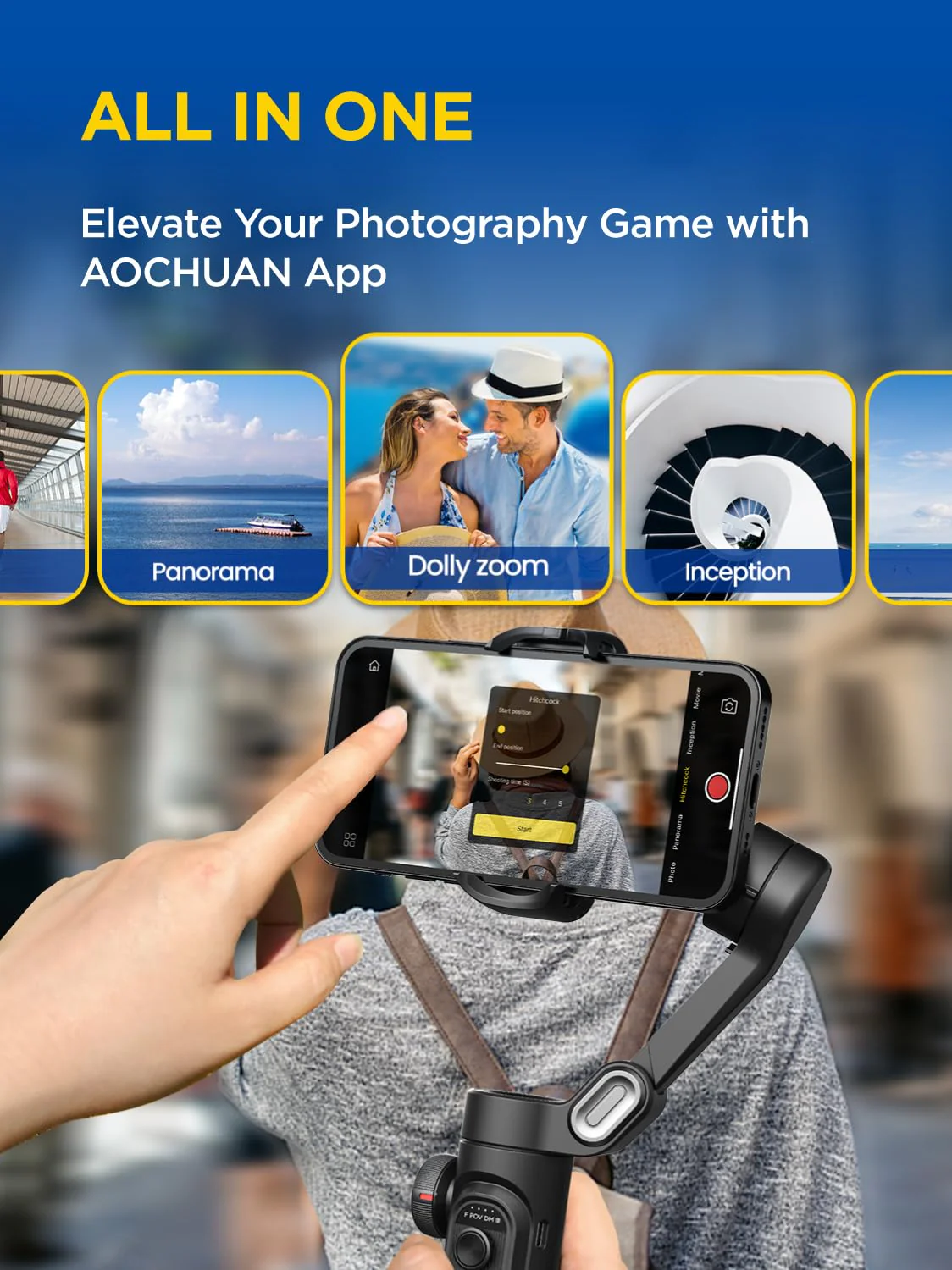 Gimbal Stabilizer for Smartphone, iPhone Gimbal w/Focus Wheel Face/Object Tracking Gimbal for iPhone 15 14 Pro Max/Android Foldable 3-Axis Handheld Phone Gimbal for Video Recording -Smart XE Smart XE - Image 5