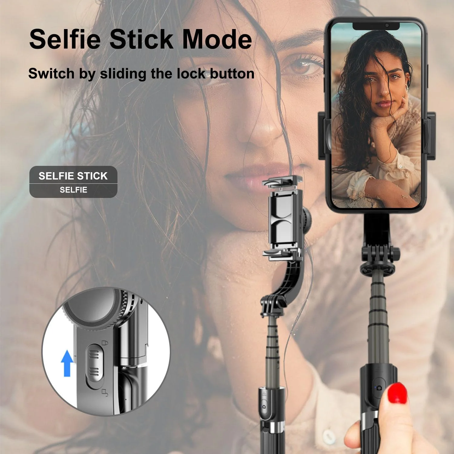 Gimbal Stabilizer for Smartphone,Selfie Stick Tripod with Remote Control Auto Balance 360° Rotation 1-Axis Phone Gimbal for Group Selfies Live Streaming Video Recording L08 Gimbal Stabilizer - Image 5