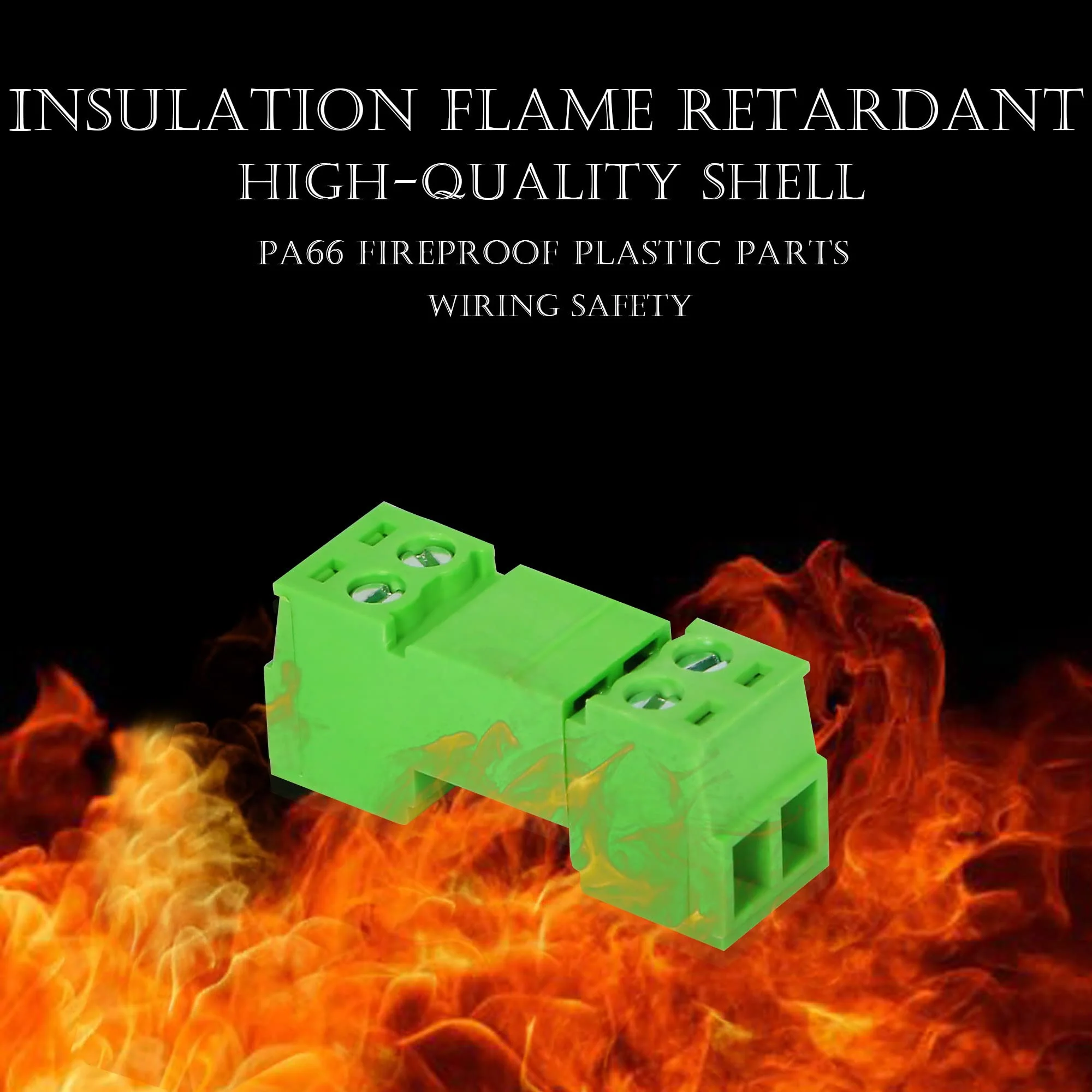 GINTOOYUN 5 Sets 3.81 mm Phoenix Plug 2 Pin, 300 V 15EDGRK 2-Pole 3.81 mm Earth Circuit Terminals, 3.81 mm Pitch 2P PCB Screw Terminals (Style 1) Style 1 - Image 5