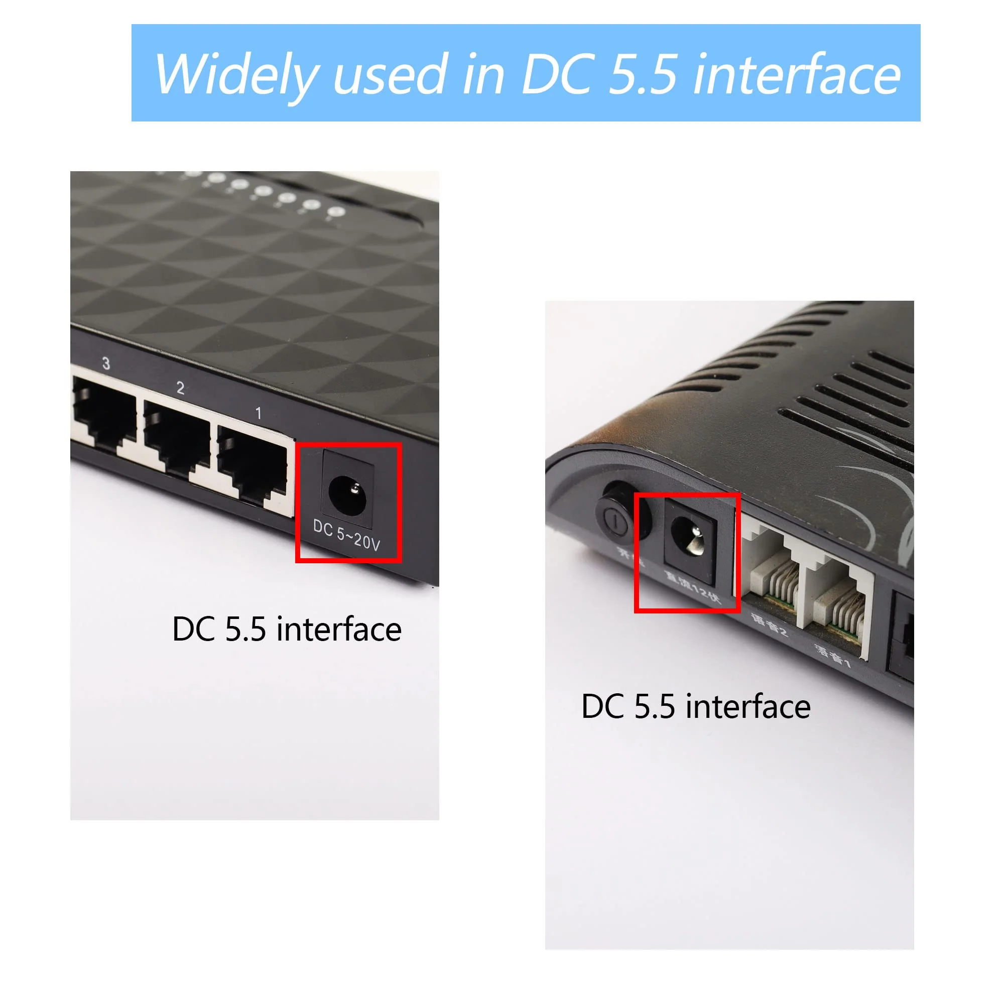 GINTOOYUN 50pcs DC Port Anti Dust Cap Cover Plugs DC Power Supply Dustproof Plug Soft Silicone Protector for Ethernet Switch, Router,etc. - Image 4