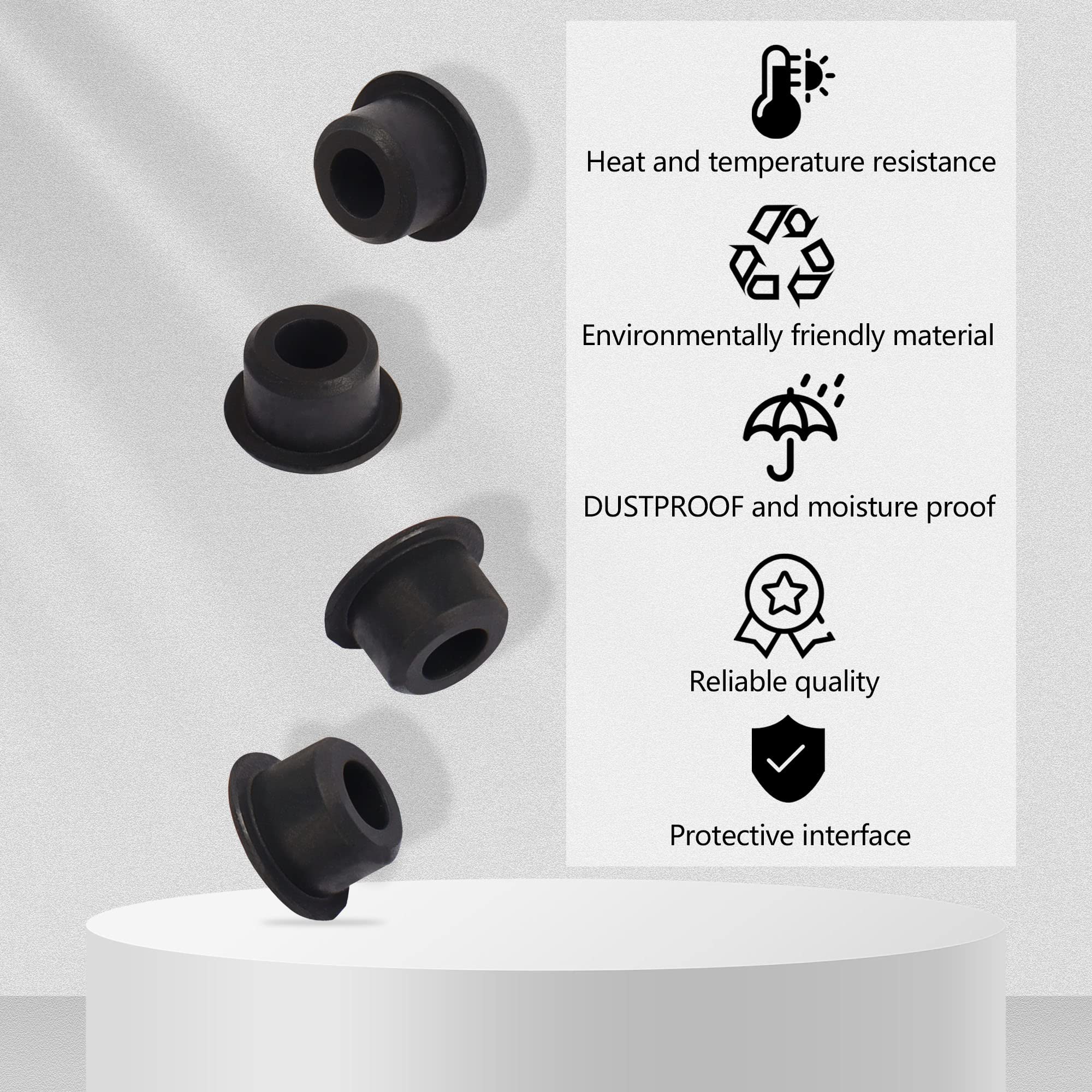 GINTOOYUN 50pcs DC Port Anti Dust Cap Cover Plugs DC Power Supply Dustproof Plug Soft Silicone Protector for Ethernet Switch, Router,etc. - Image 5