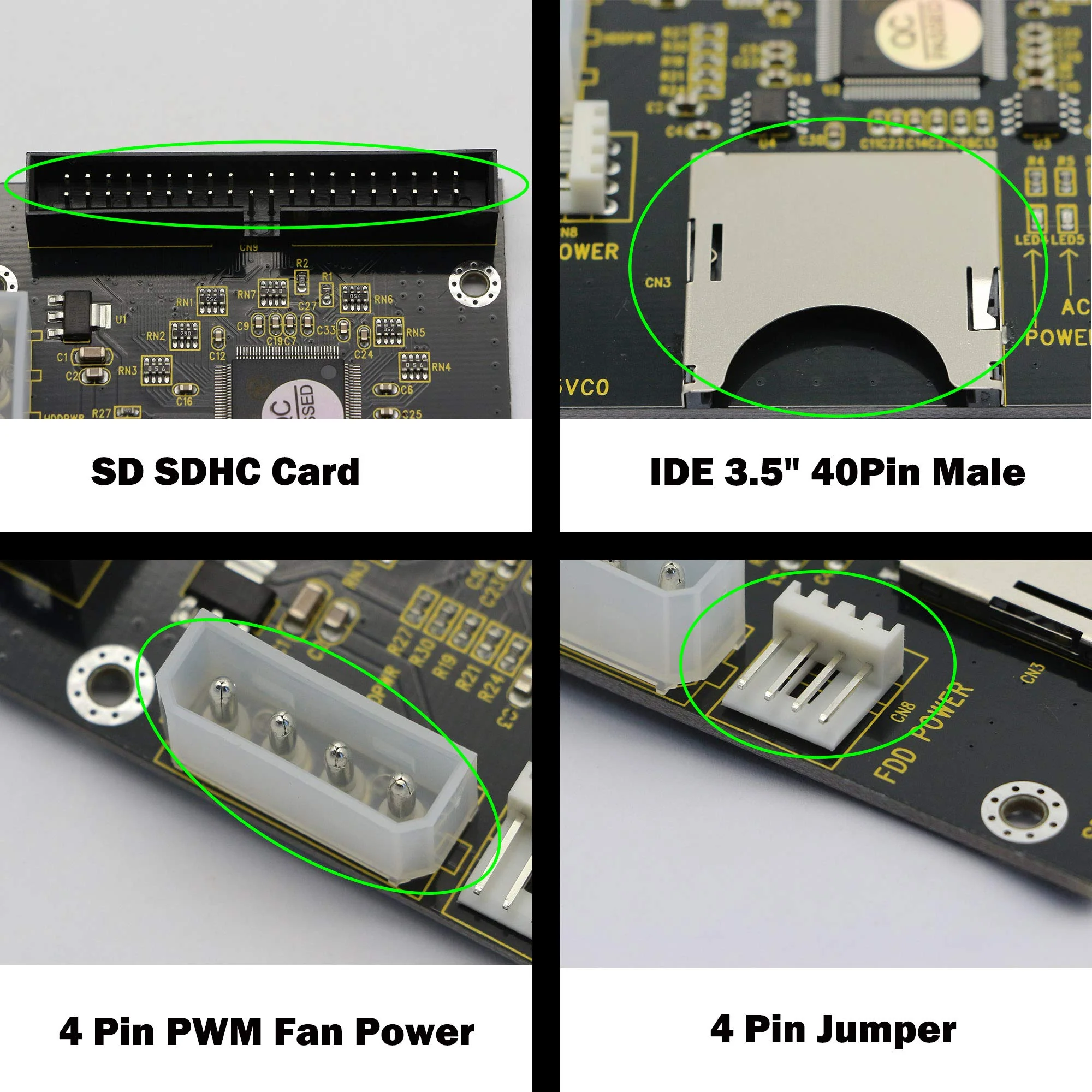 GINTOOYUN SD SDHC SDXC MMC to 3.5" 40Pin Male IDE Adapter Card SD Memory Card to IDE Hard Disk Drive Adapter - Image 4