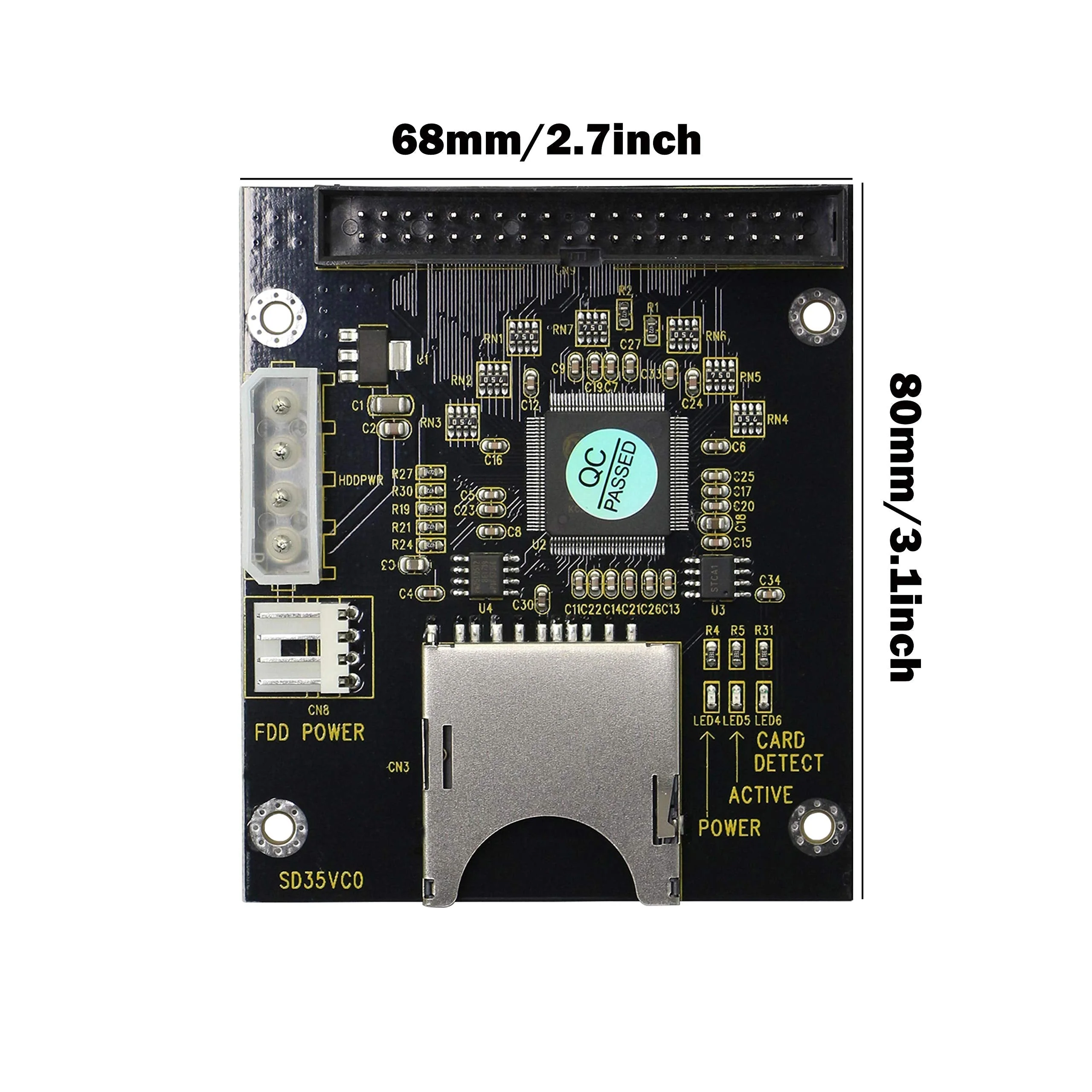 GINTOOYUN SD SDHC SDXC MMC to 3.5" 40Pin Male IDE Adapter Card SD Memory Card to IDE Hard Disk Drive Adapter - Image 6