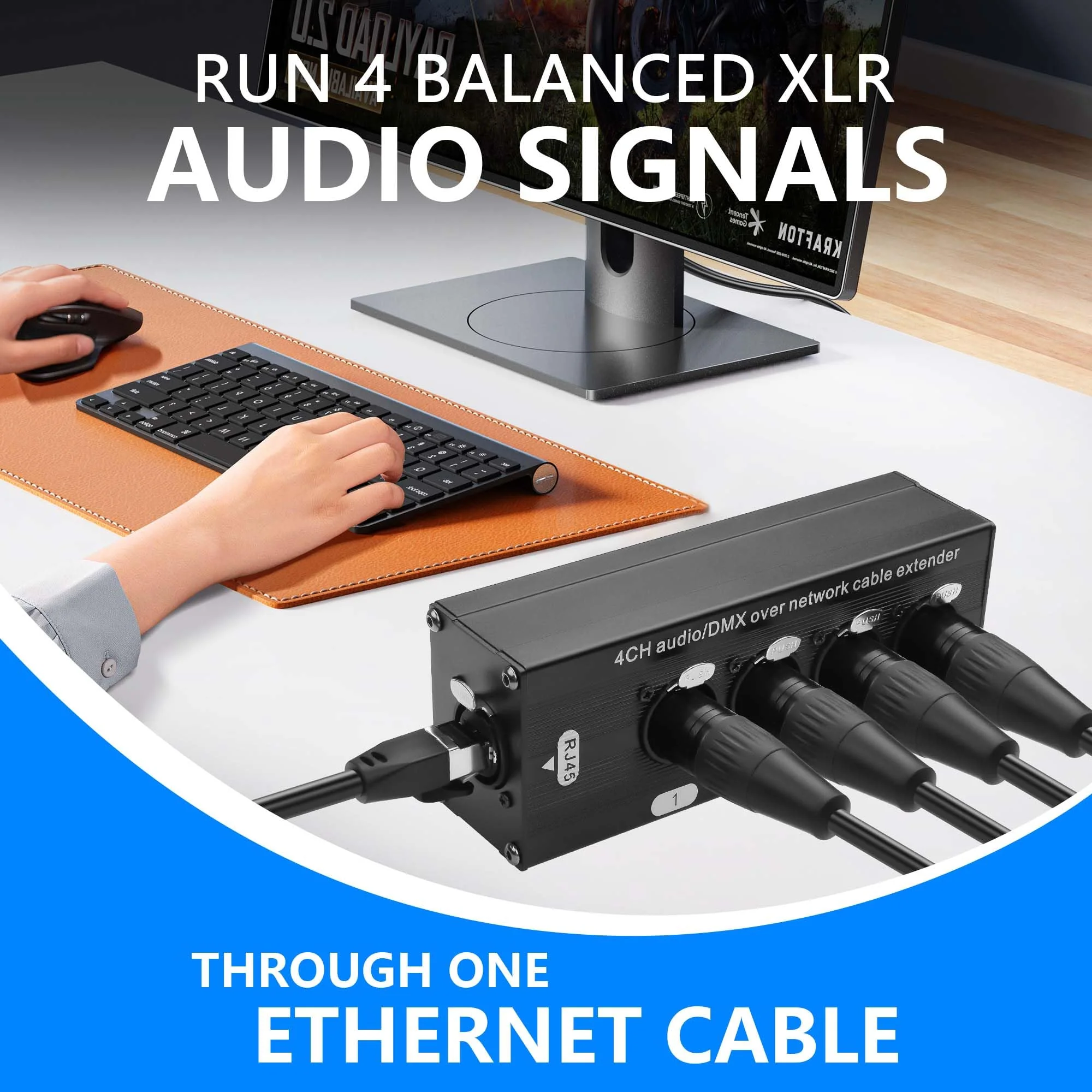 GINTOOYUN XLR to Ethernet Extender Female to RJ45 - Image 5