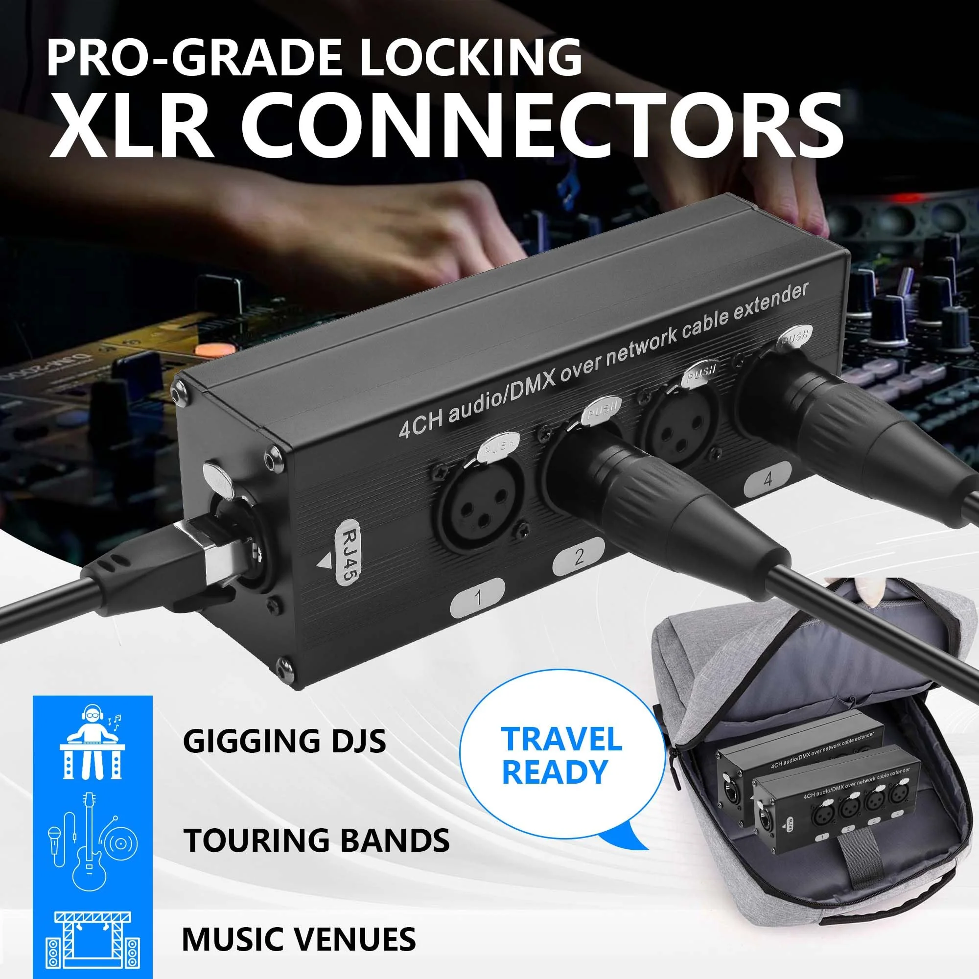 GINTOOYUN XLR to Ethernet Extender Female to RJ45 - Image 6