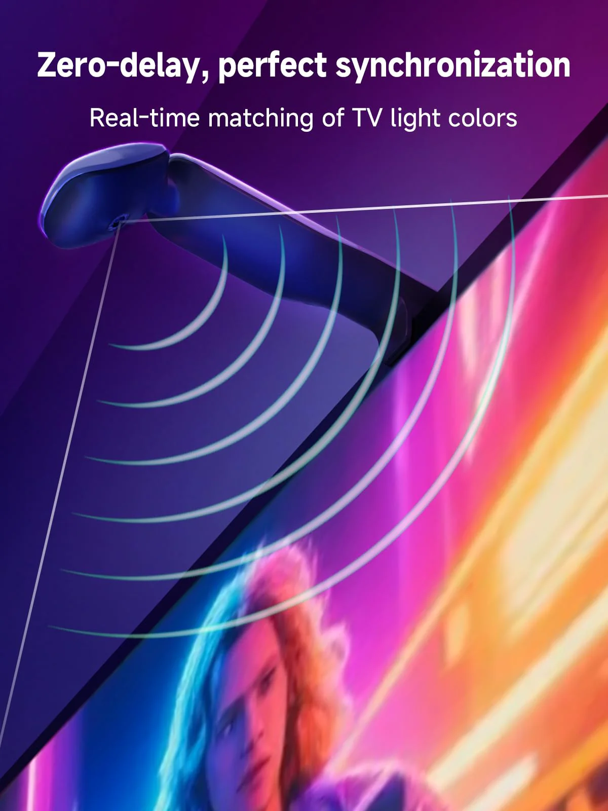 GIPOYENT LED TV Backlights with Camera, 13.7FT TV Lights That Change with for 45-65 in TV, Music Sync LED Strip Light with Smart App Control - RGB Color Changing Light Strip for Bedroom 13.7FT for 45"-65" TV - Image 3