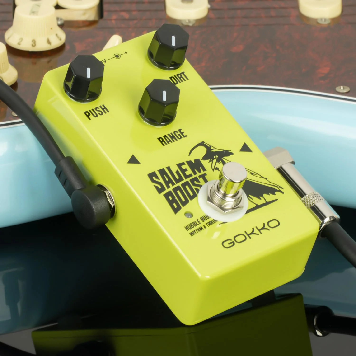 GK-60 Salem Guitar Effects Pedal – Treble Enhancer & Clean Gain for Electric Guitar – Vintage Rangemaster Style Overdrive Pedal - Image 4