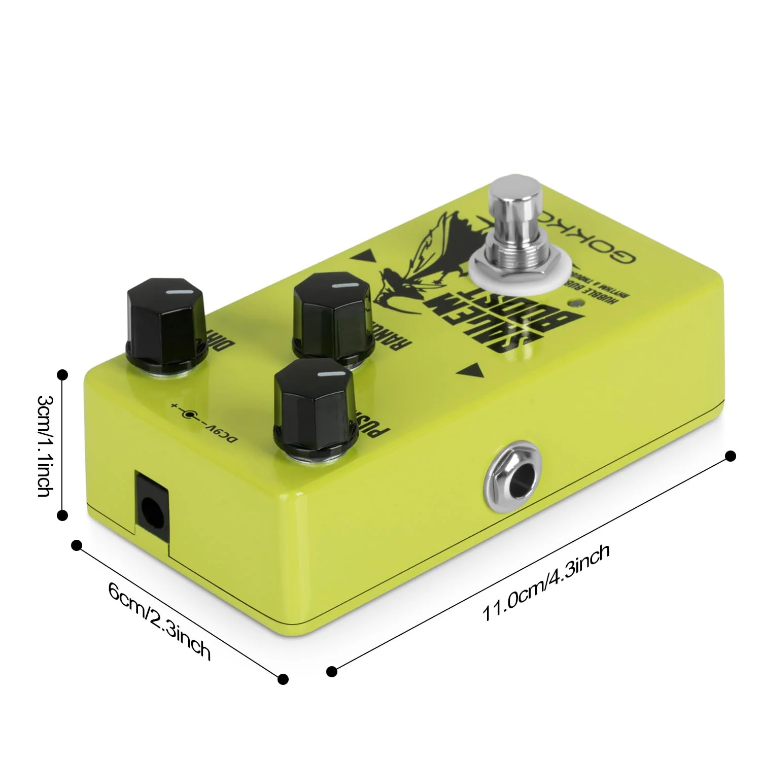 GK-60 Salem Guitar Effects Pedal – Treble Enhancer & Clean Gain for Electric Guitar – Vintage Rangemaster Style Overdrive Pedal - Image 5