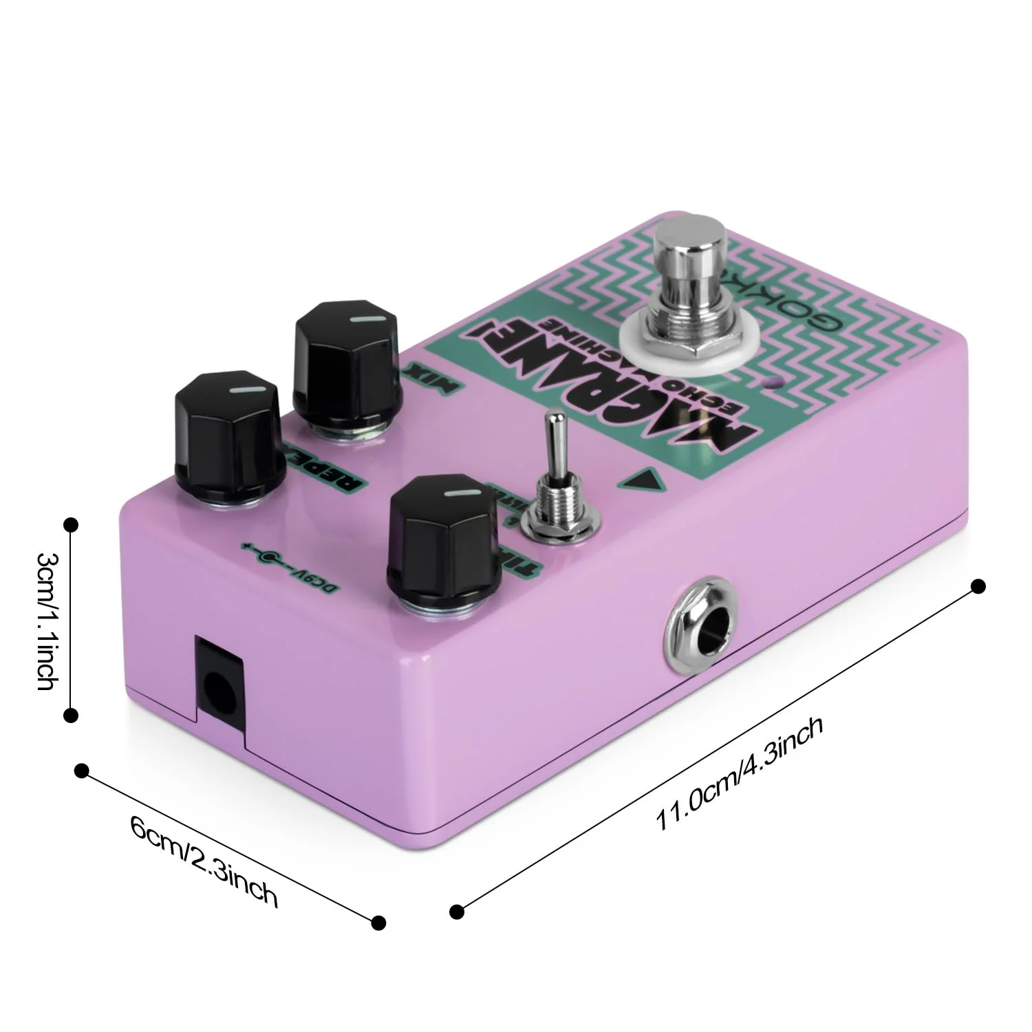 GK-63 Magrane’ Echo Machine – Guitar Delay & Echo Effects Pedal with Time, Repeat, Mix & Filter Controls, Boost/Kill Dry Options, Compact Analog-Style Stompbox - Image 4